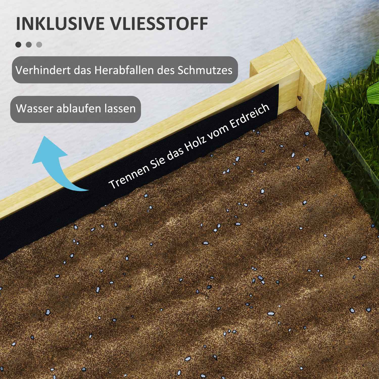 Upphöjd grönsaksbädd med akrylpaneler, 110x50x80 cm