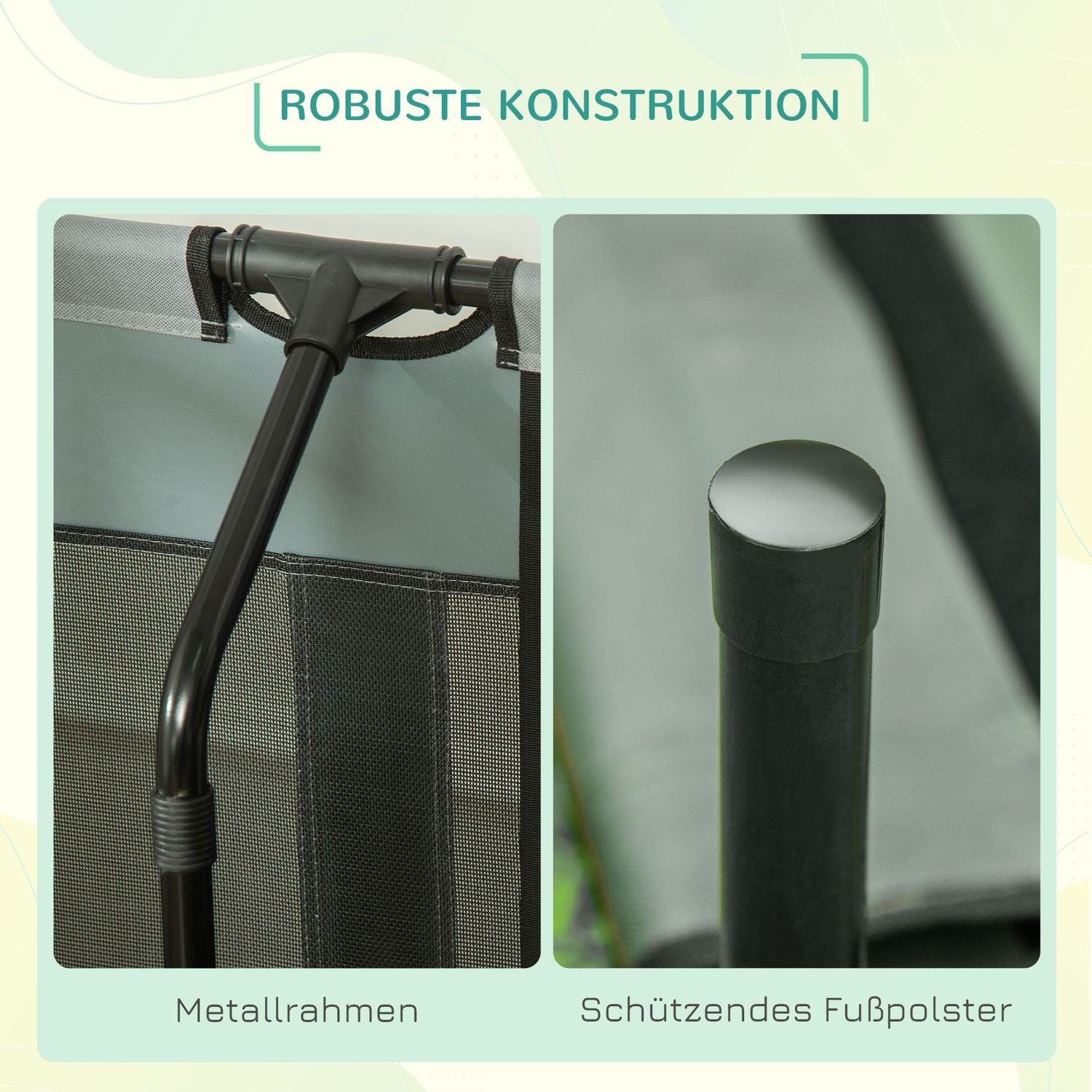 Upphöjd hundsäng utomhus med kapell, tyg som andas, grått