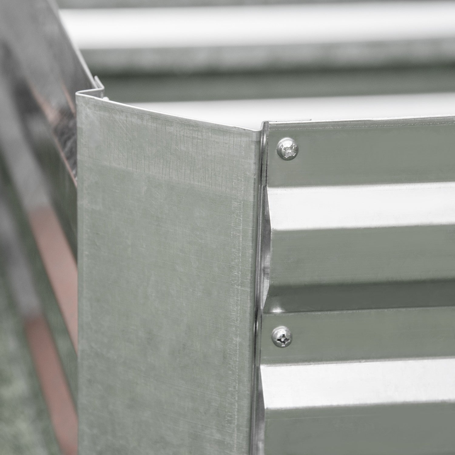 Upphöjd trädgårdsbädd i galvaniserat stål – 120x90x30 cm Silver