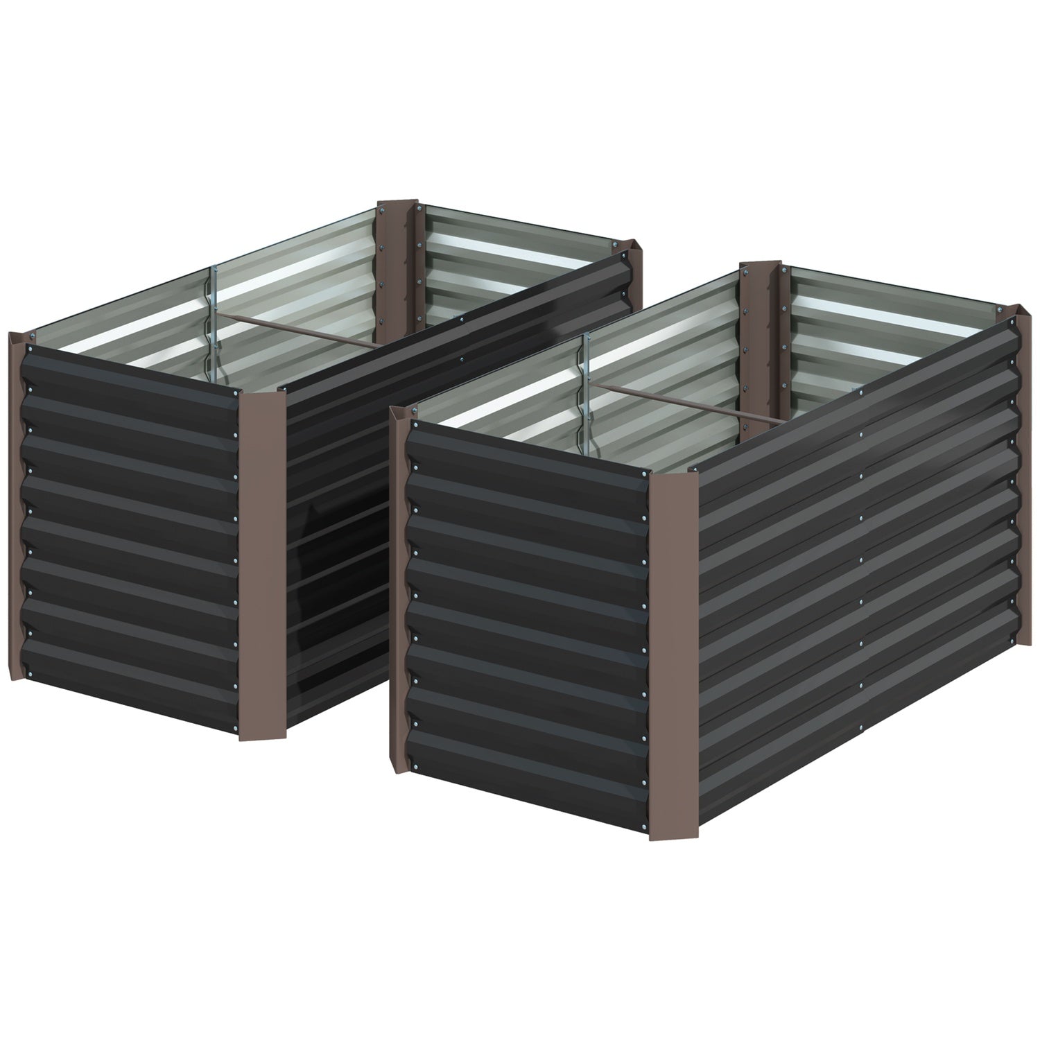 Verhoogd tuinbed, gegalvaniseerd staal, 120x60x60 cm