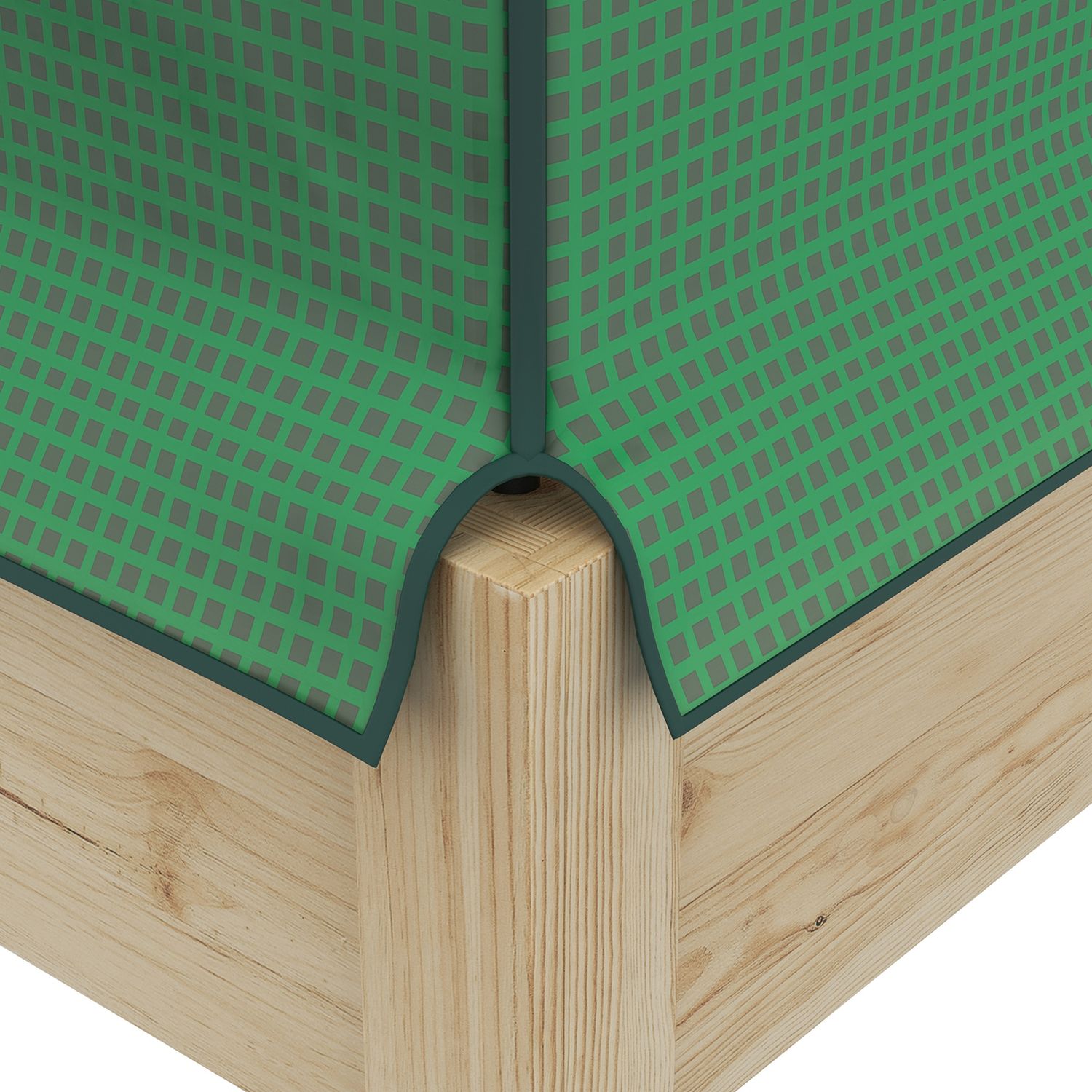 Upphöjd trädgårdssäng i trä med kall ram, 86x60x165 cm