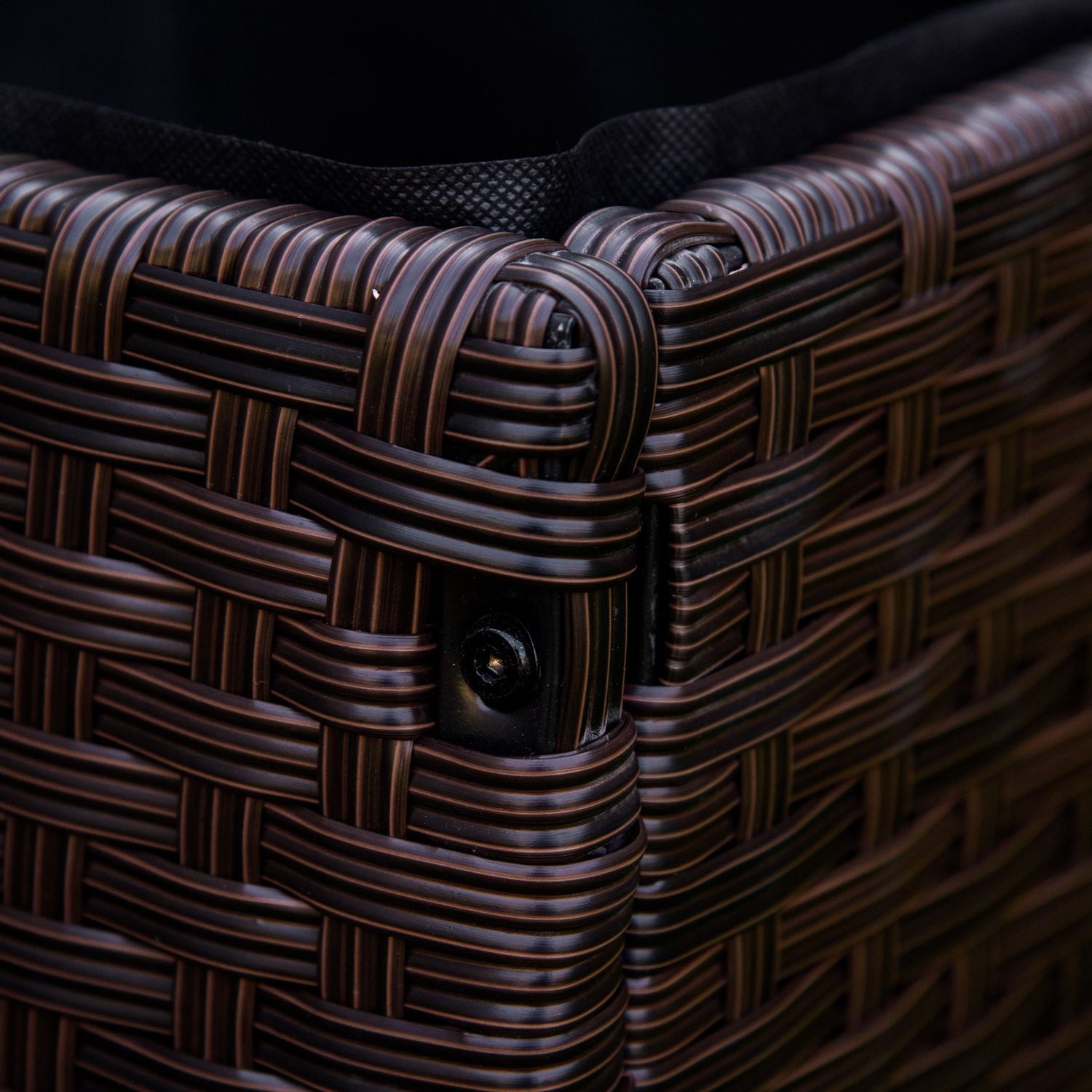 Upphöjd trädgårdssäng med hjul, kaffebrun rotting – 95x31 cm