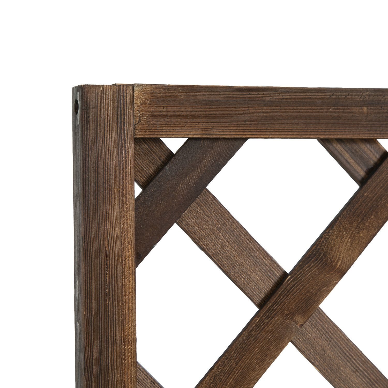 Upphöjd träsäng och spaljé för klätterväxter, 72,5x31,5x149,5 cm