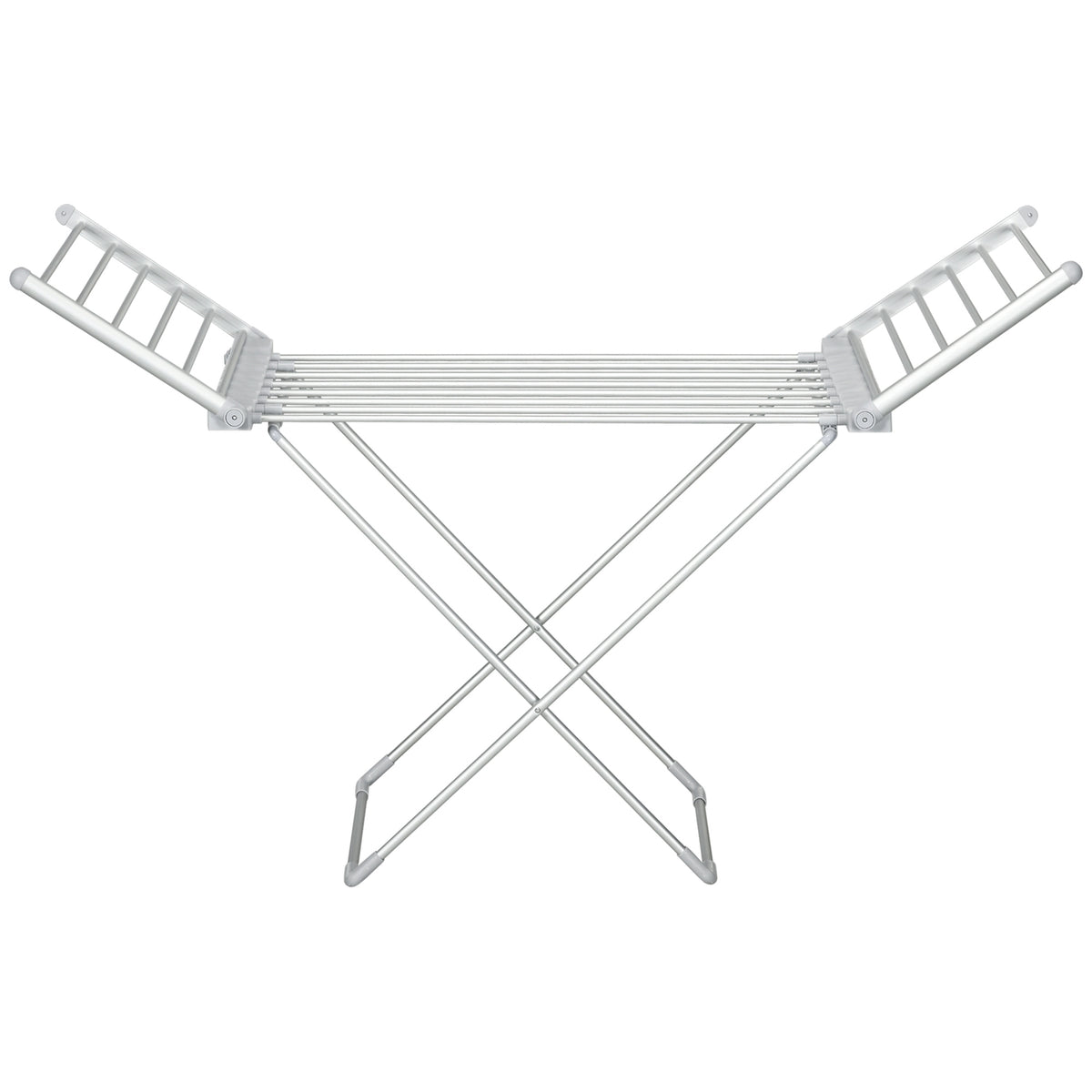 Verwarmd opvouwbaar wasrek – instelbare temperatuur, aluminium