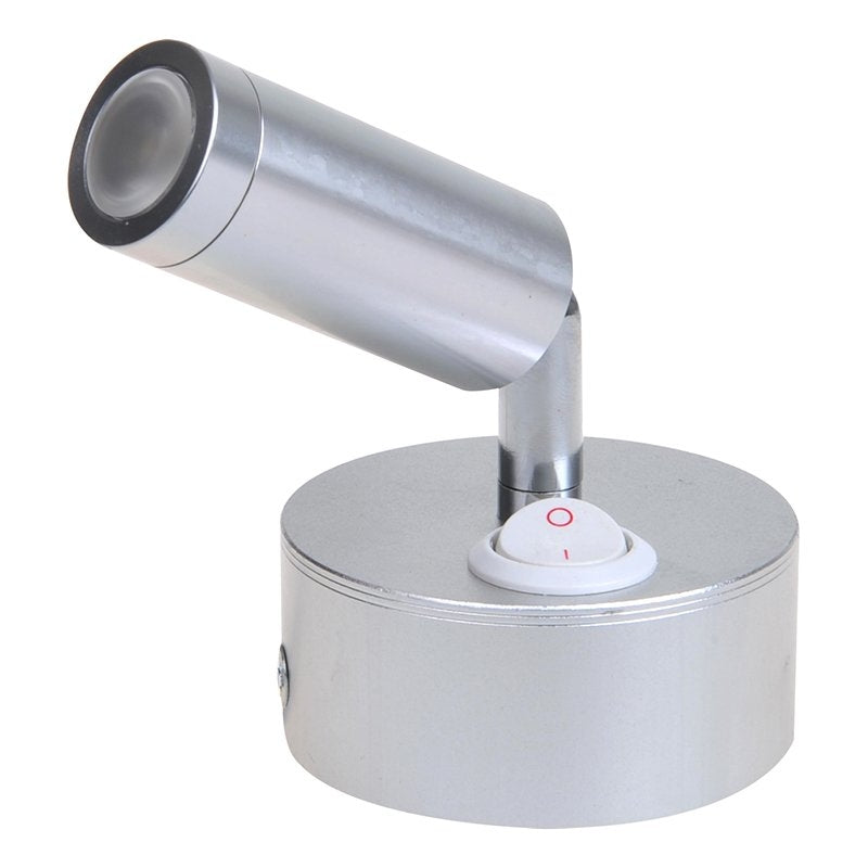 Utanpåliggande spotlight 1-led svängbar 12V 120lm Ø65x65-130mm