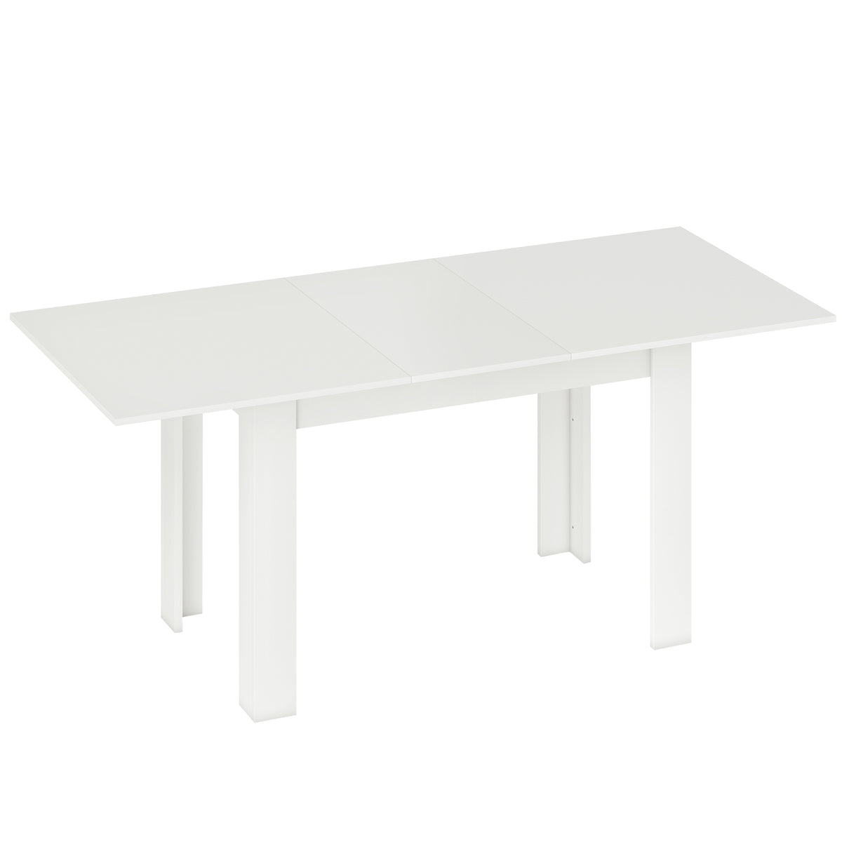 Uitschuifbare eettafel, 140-180 x 80 cm, wit