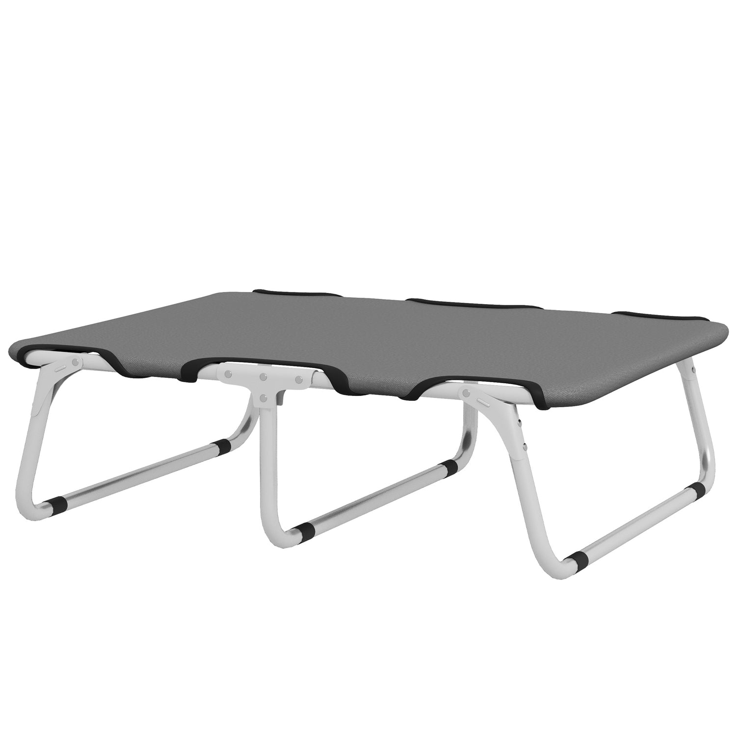 Utomhus förhöjd hundsäng, grå Oxford, för små hundar