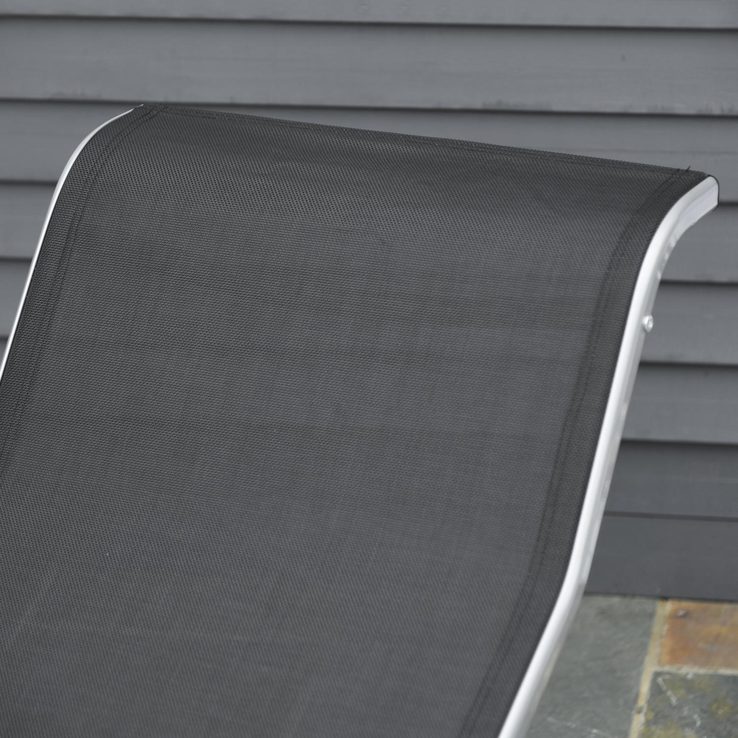 Utomhus metallnät svart trädgårdsmöbler set – 2 fåtöljer, bord