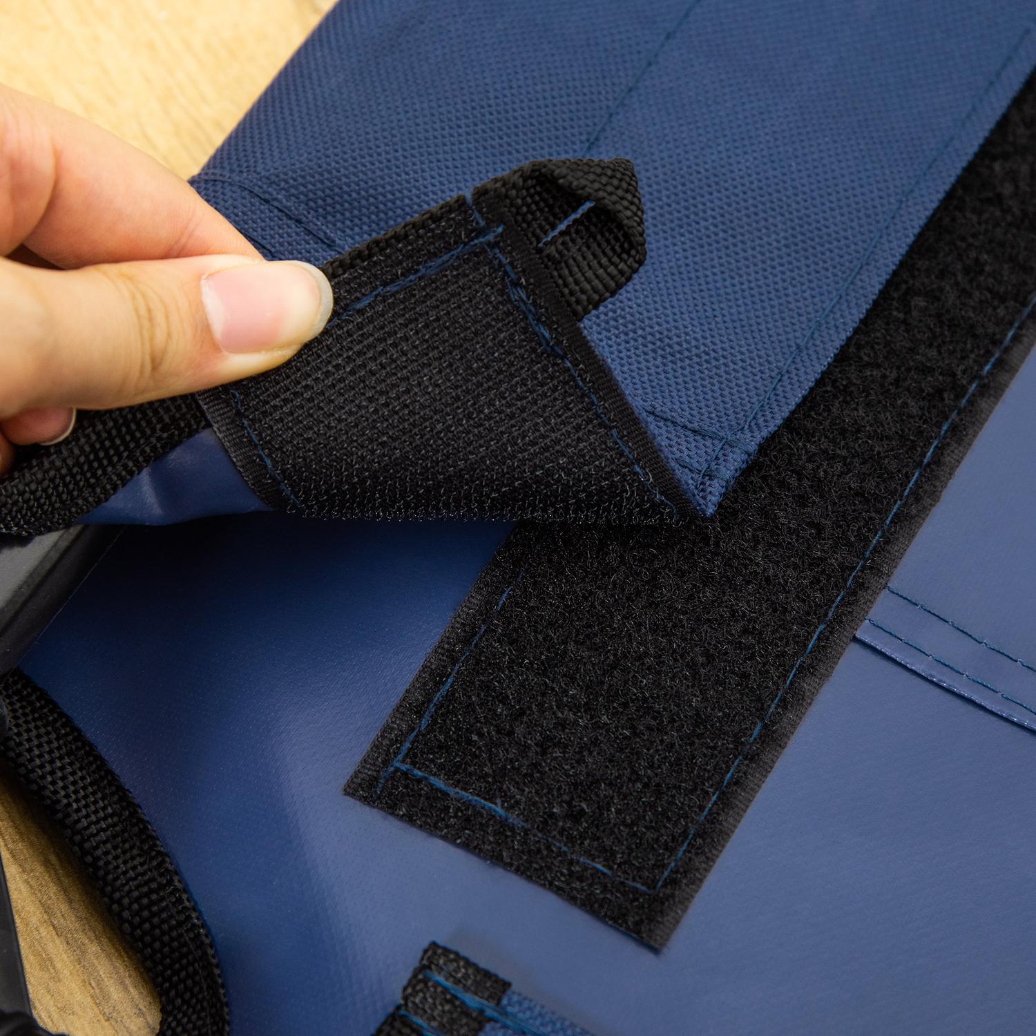 Utomhussäng för husdjur, metallram & Oxford-tyg, blå, 91x76x18 cm