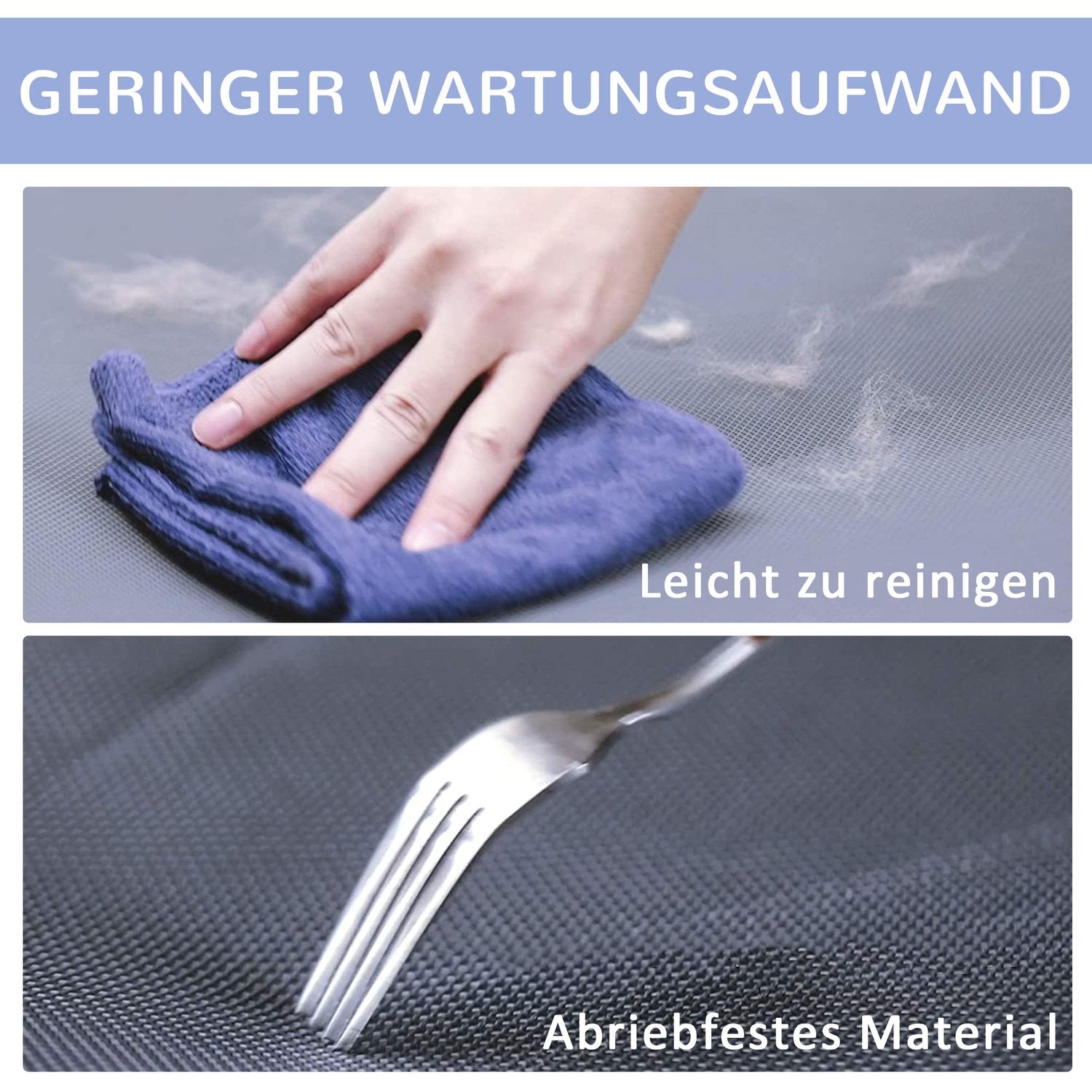 Utomhussäng för husdjur, metallram & Oxford-tyg, blå, 91x76x18 cm