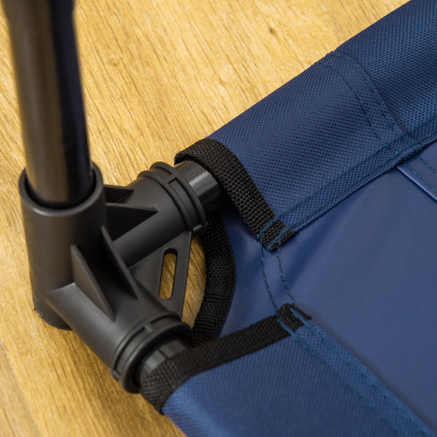 Utomhussäng för husdjur, metallram & Oxford-tyg, blå, 91x76x18 cm