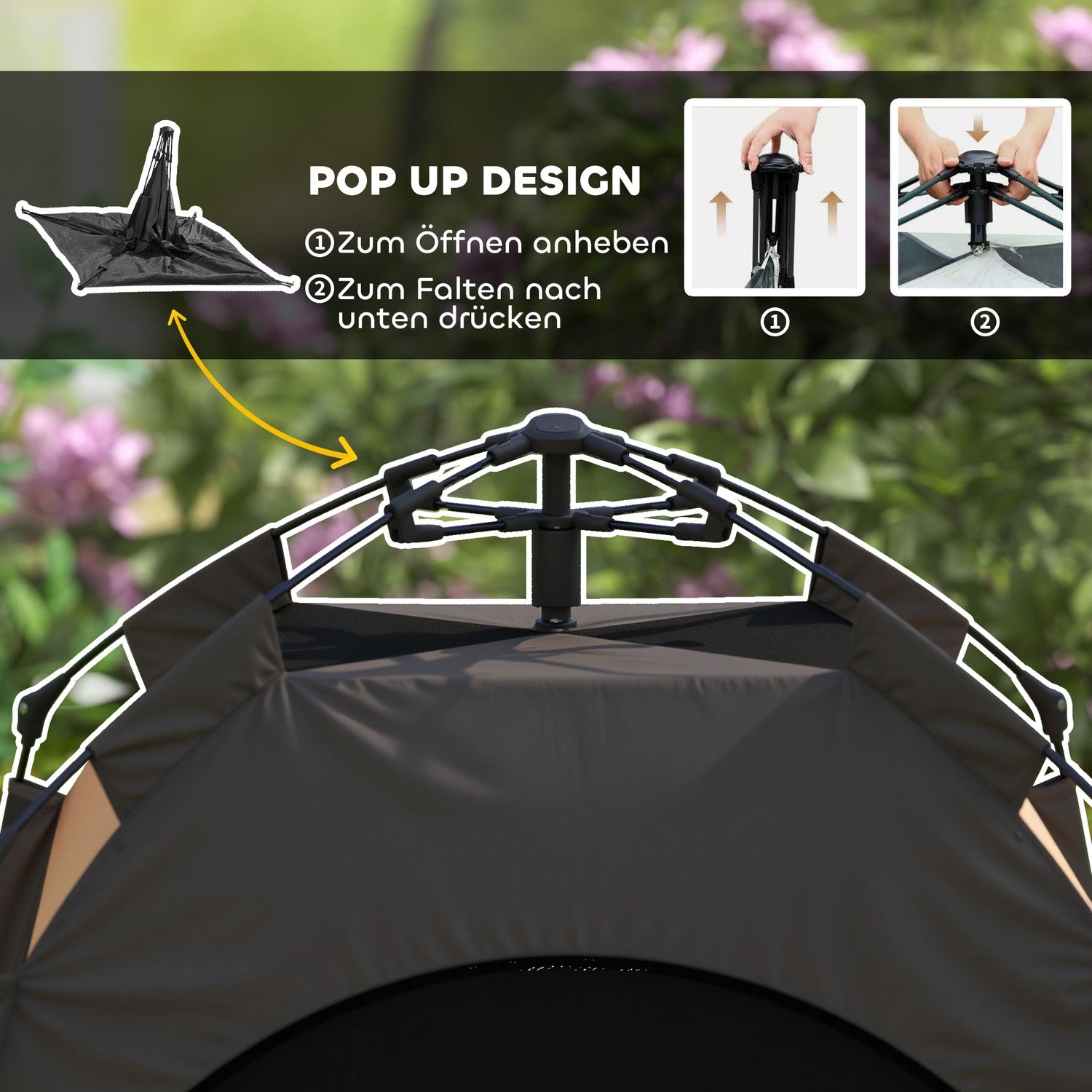 Utomhustält för husdjur – Meshfönster, soltak, mörkbrunt