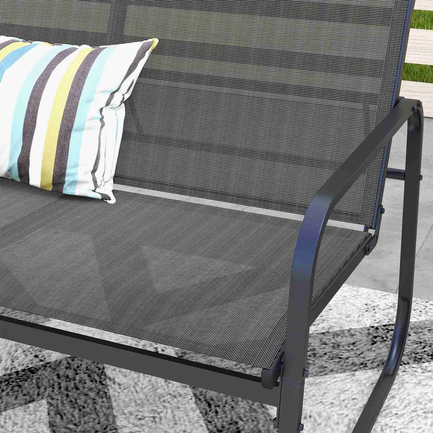 Utomhus trädgårdsmöbler set – 4 delar mesh uteplats sittplatser