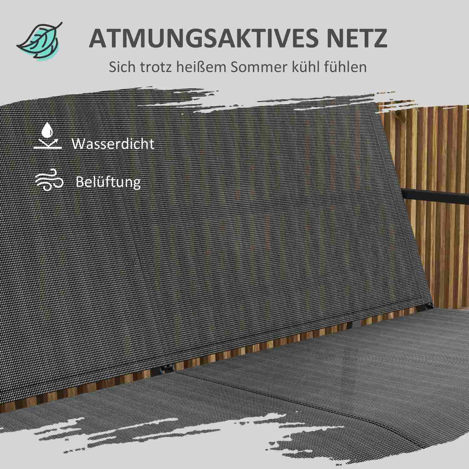 Utomhus trädgårdsmöbler set – 4 delar mesh uteplats sittplatser