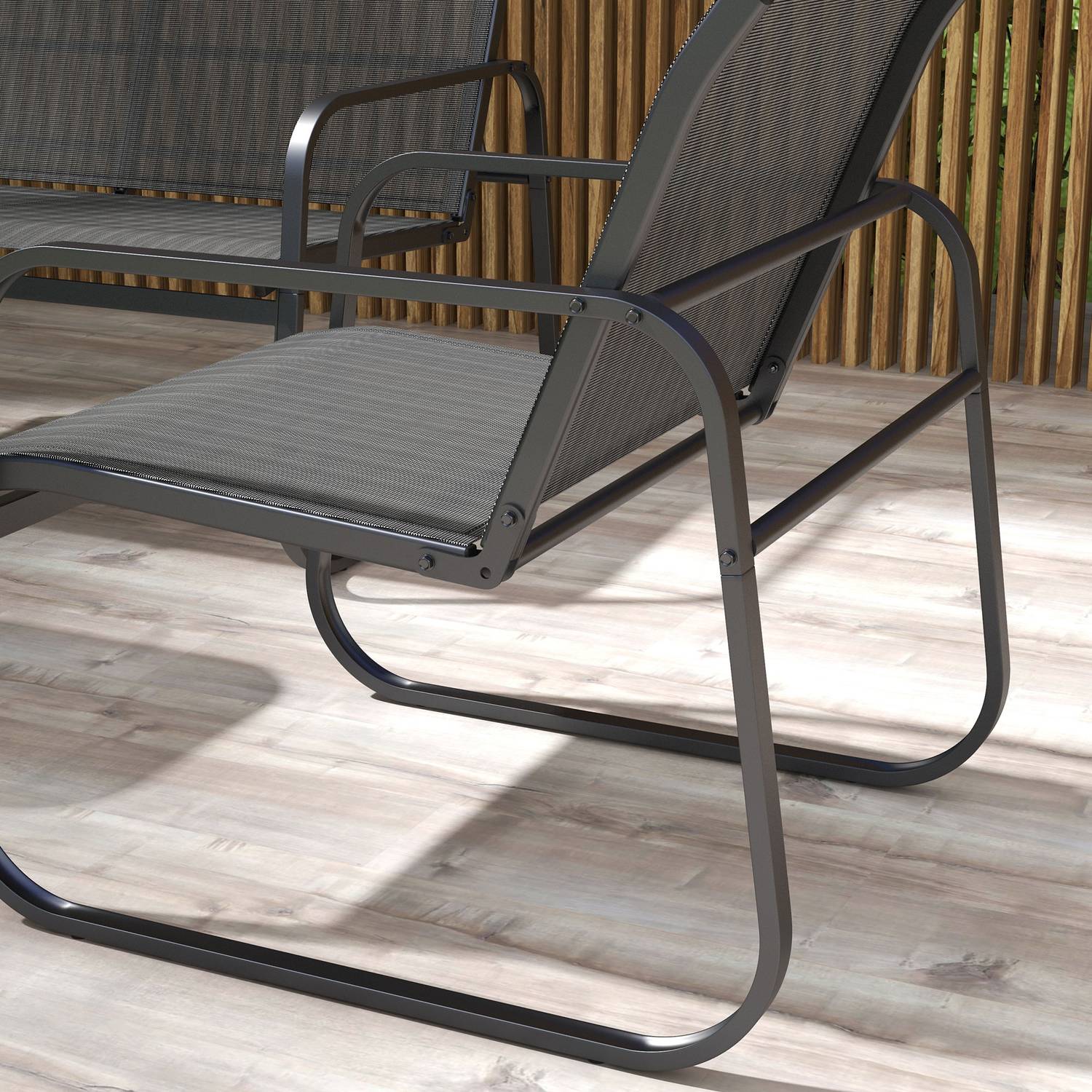 Utomhus trädgårdsmöbler set – 4 delar mesh uteplats sittplatser