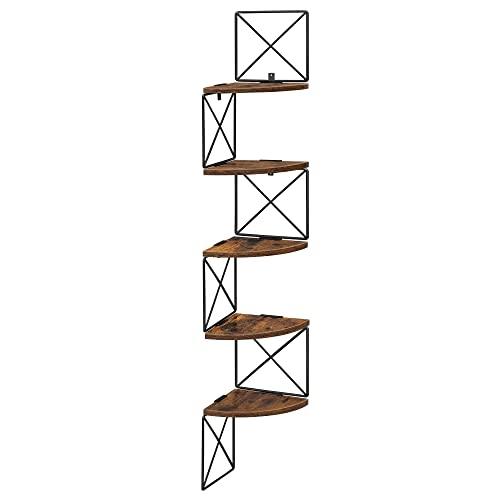 Utrymmesbesparande hörnhylla med 5 nivåer för alla rum