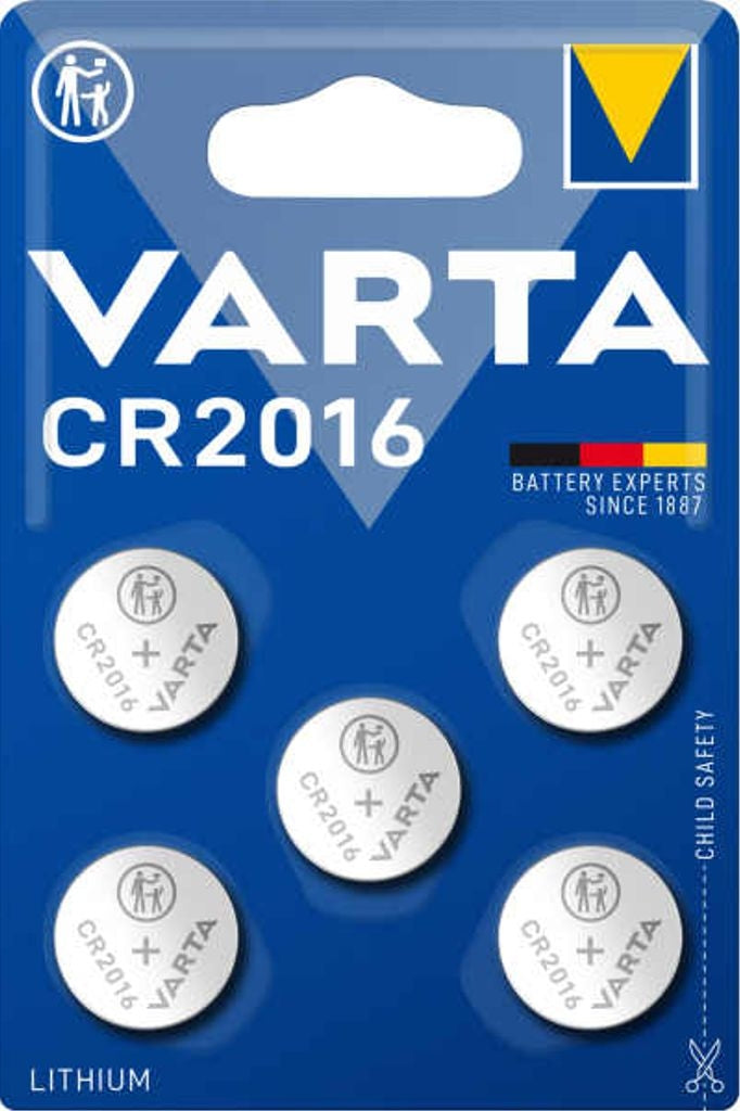 VARTA Lithium Coin knappcellsbatteri CR2016, 5-pack