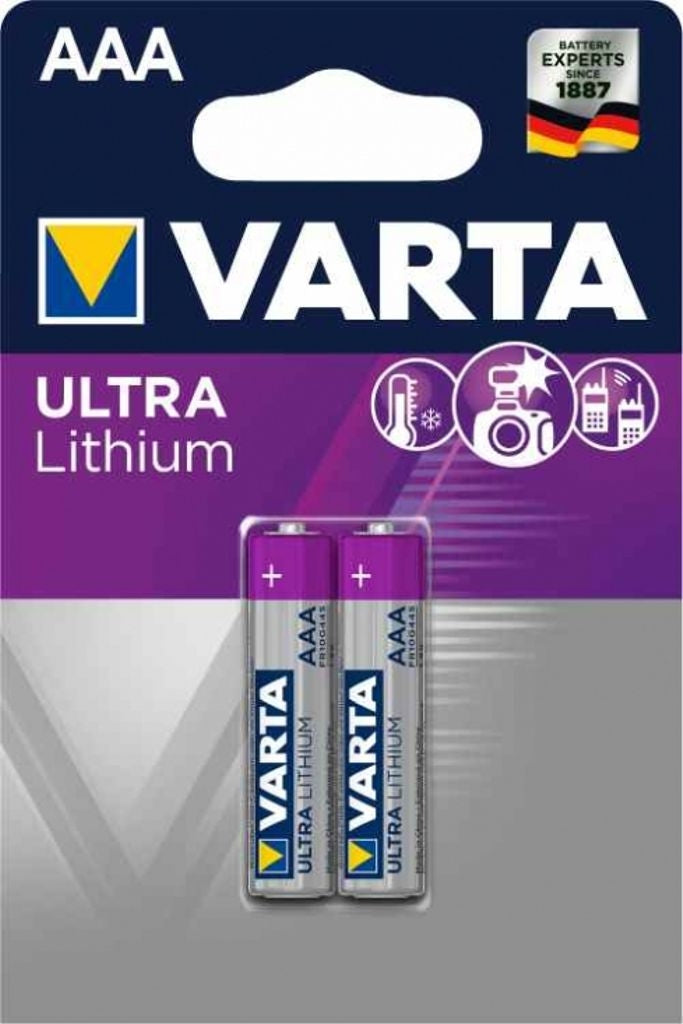 VARTA Ultra Lithium AAA batteri, 2-pack