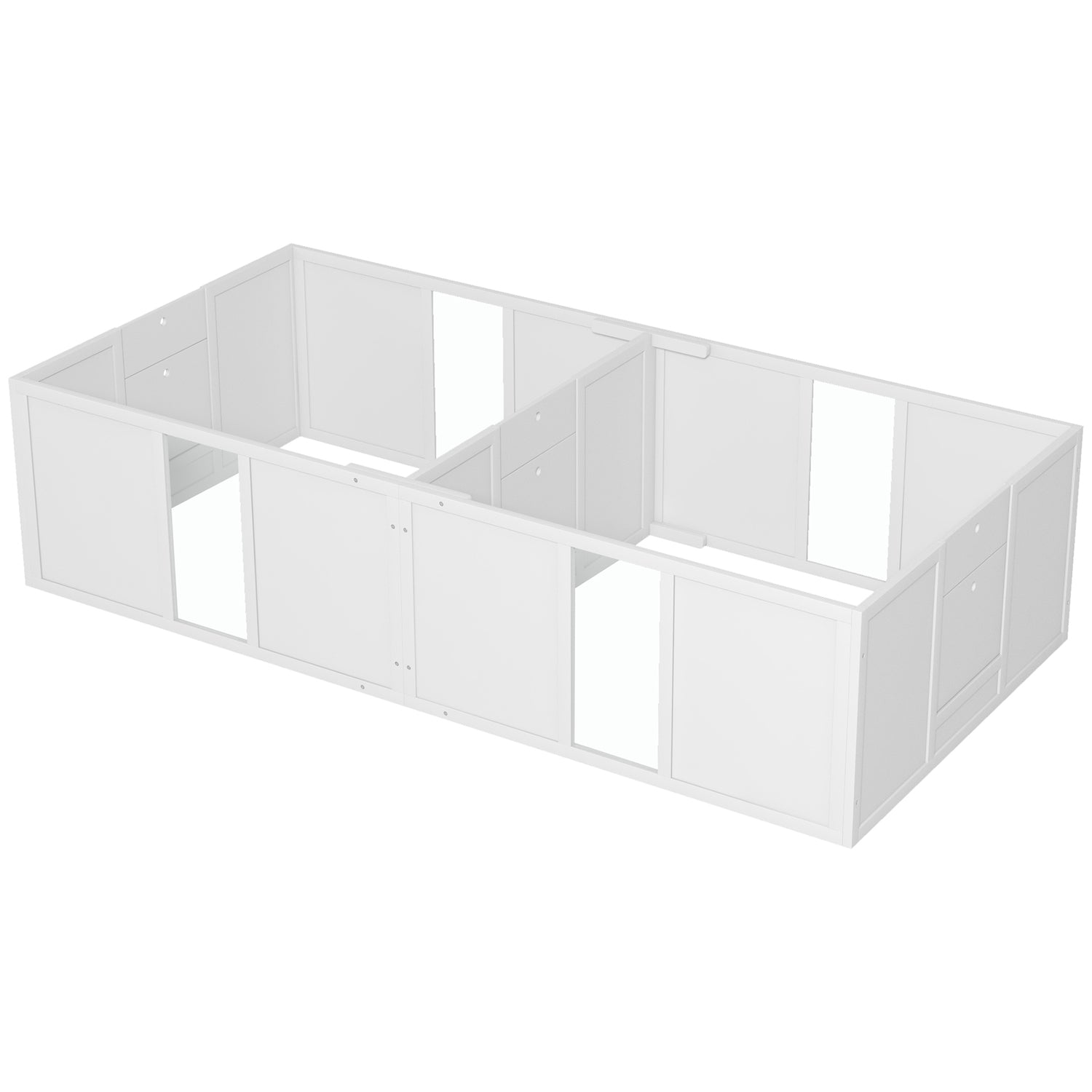 Valplåda av trä med halkfritt golv, justerbar, 196x96x48 cm