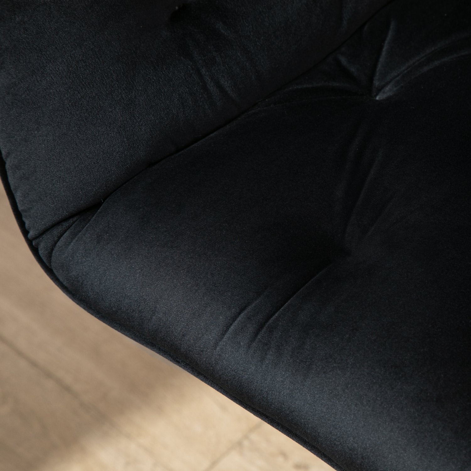 Höjdjusterbar Black Velvet Swivel Skrivbordsstol
