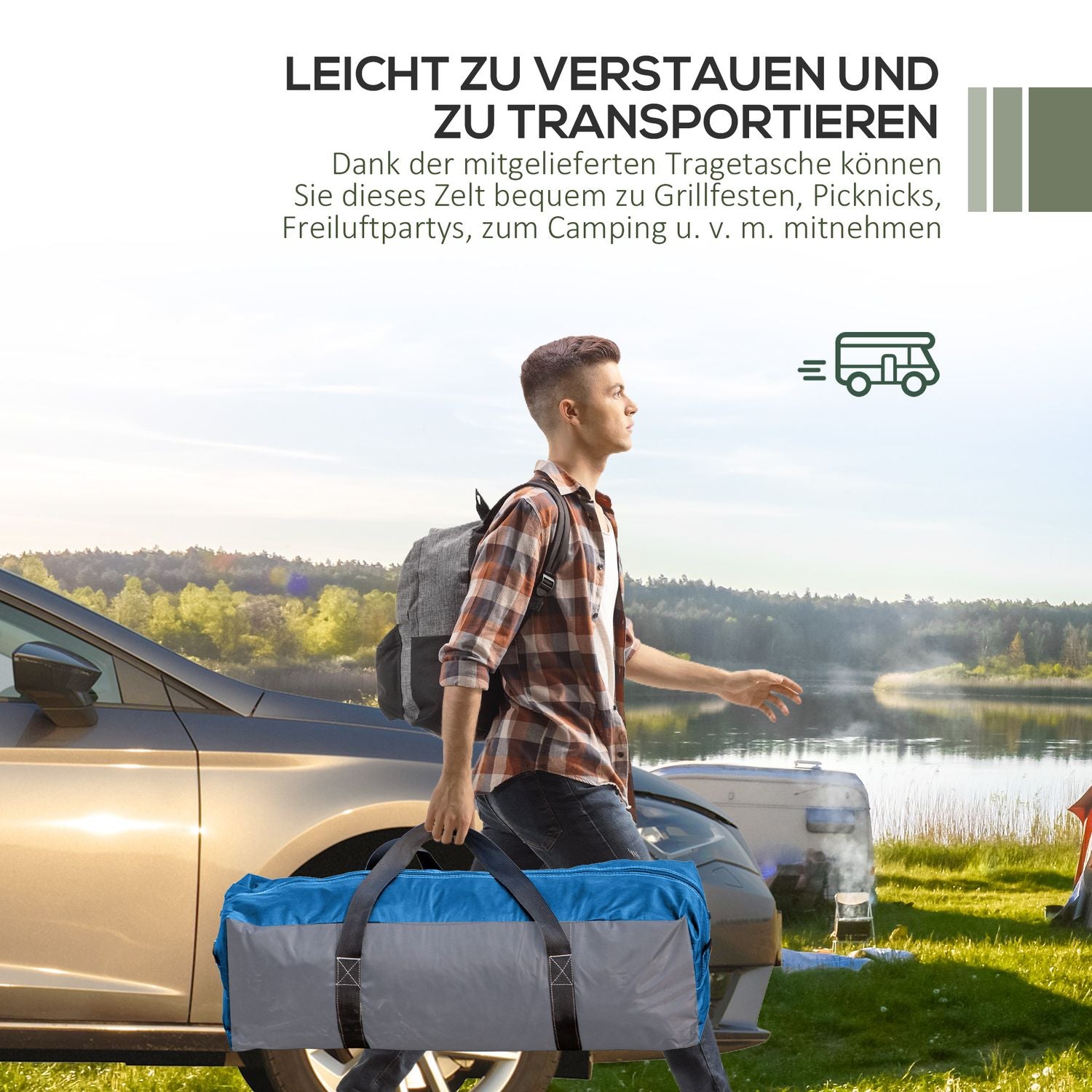 Vattenavvisande 3,5x3,5m trädgårdsskydd med solskydd