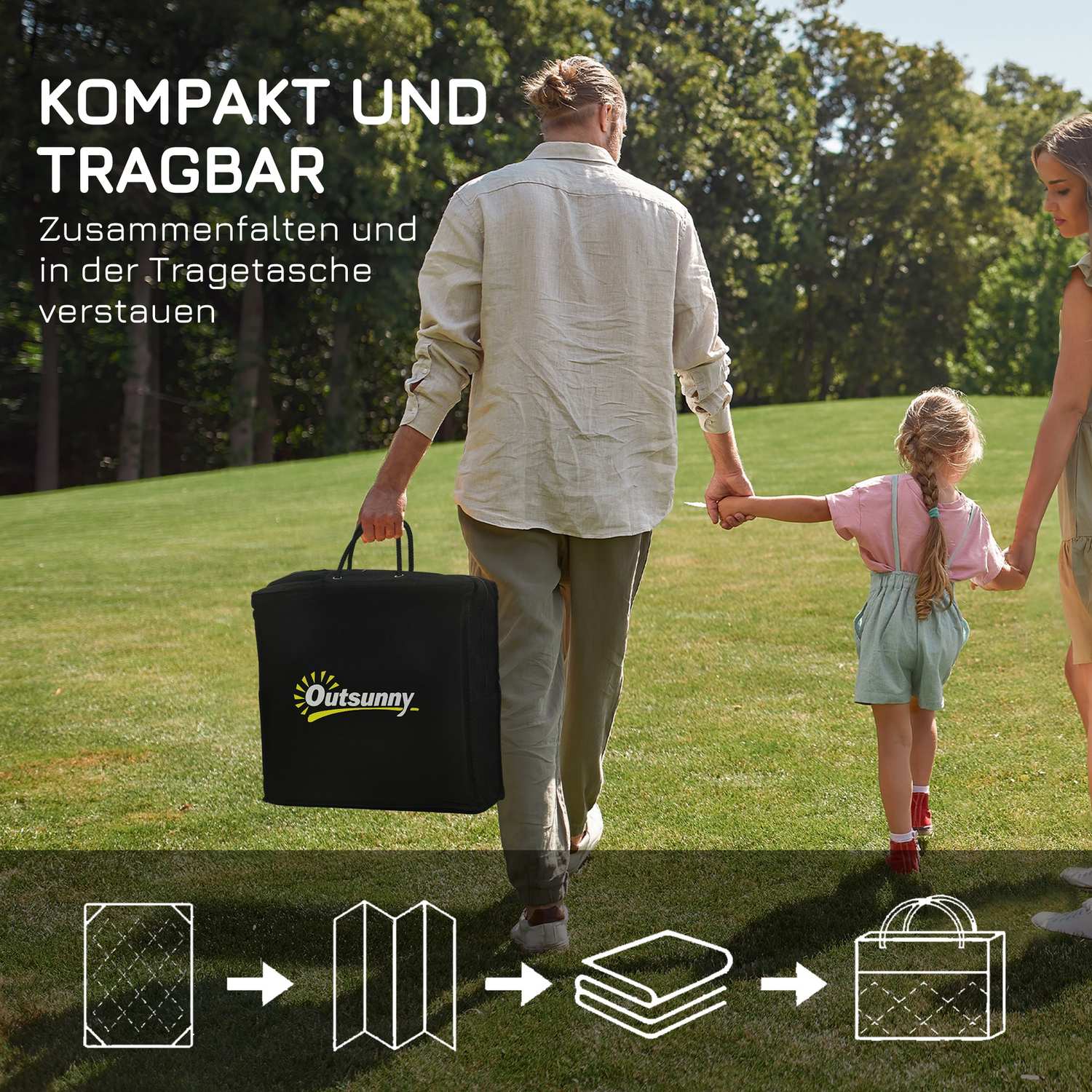 Vattenavvisande plastmatta utomhus, 182x274cm, Blå/Vit