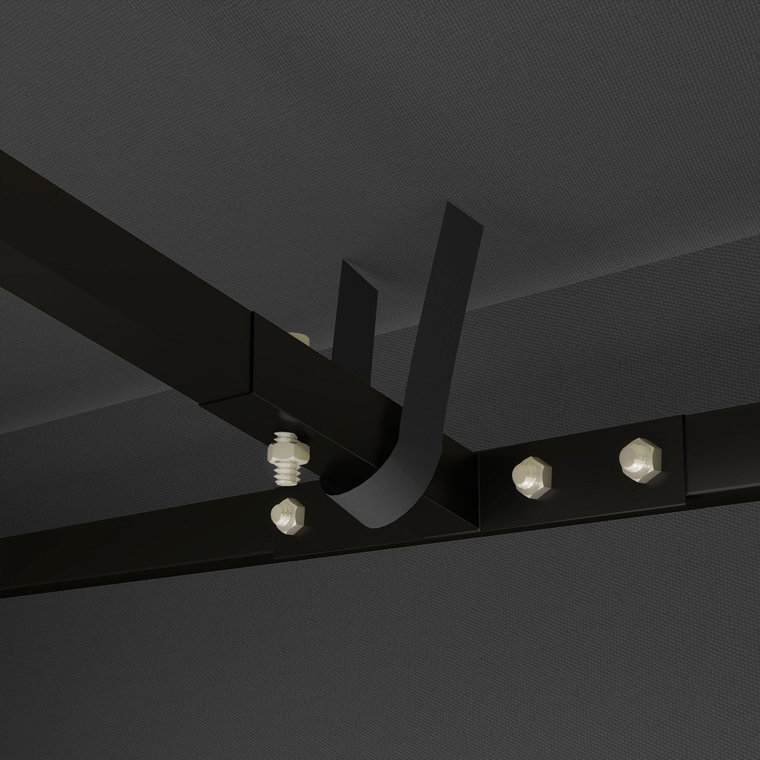 Vattentät Gazebo takskydd, 3x3m, mörkgrå, 370gsm