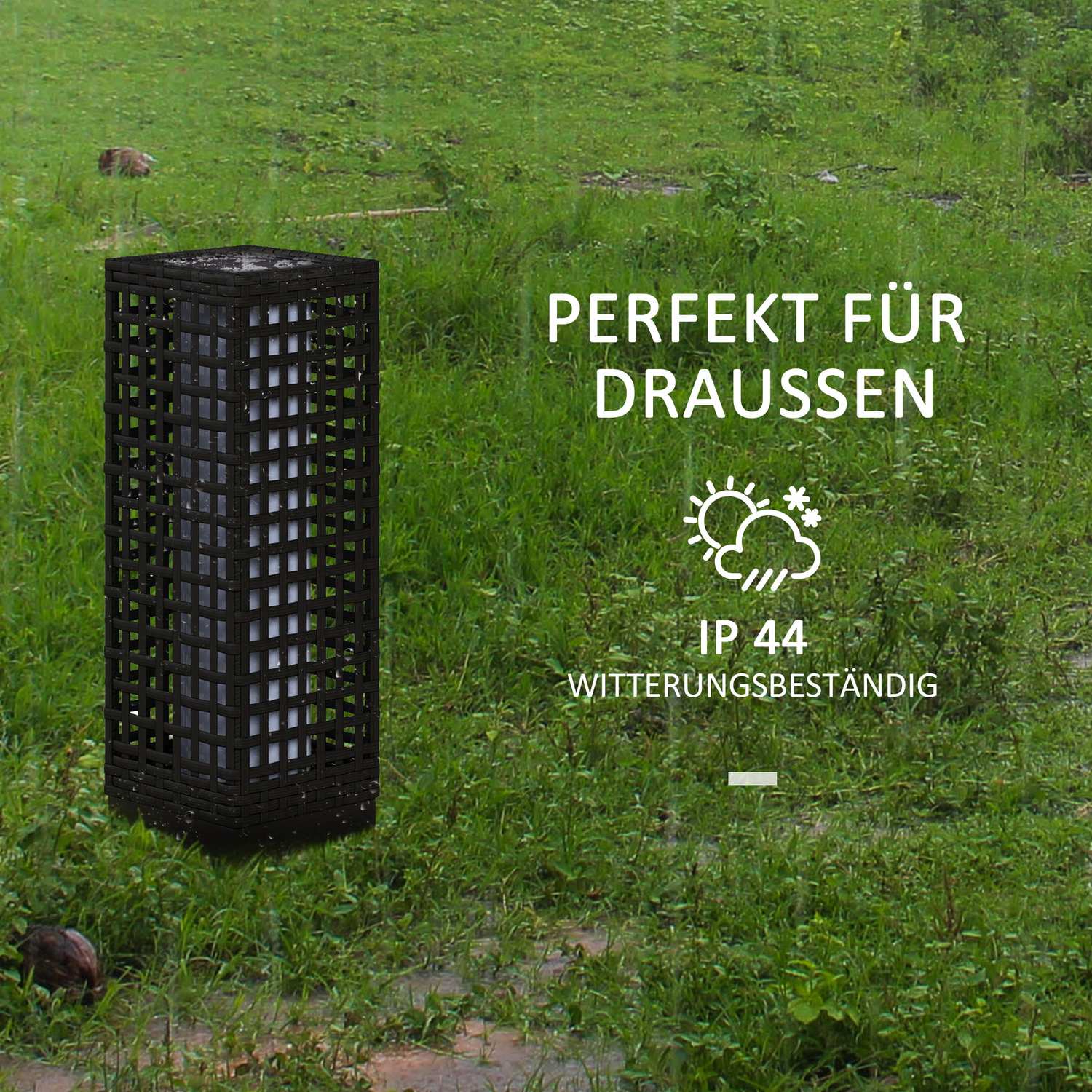 Vattentät Solar LED Trädgårdslampa, Rotting Design, Auto Sensor