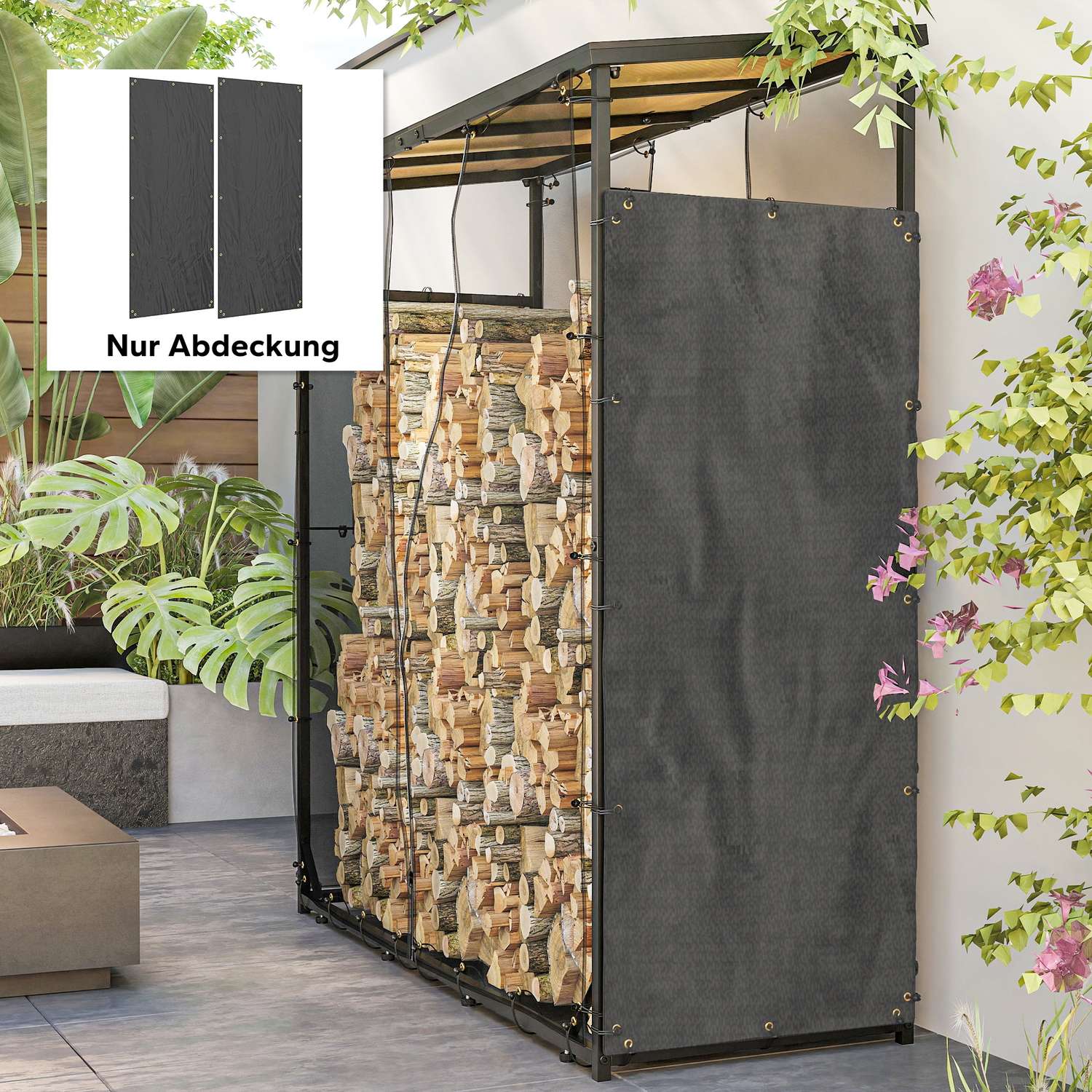 Vattentäta vedhyllor, set om 2, 148 x 62 cm