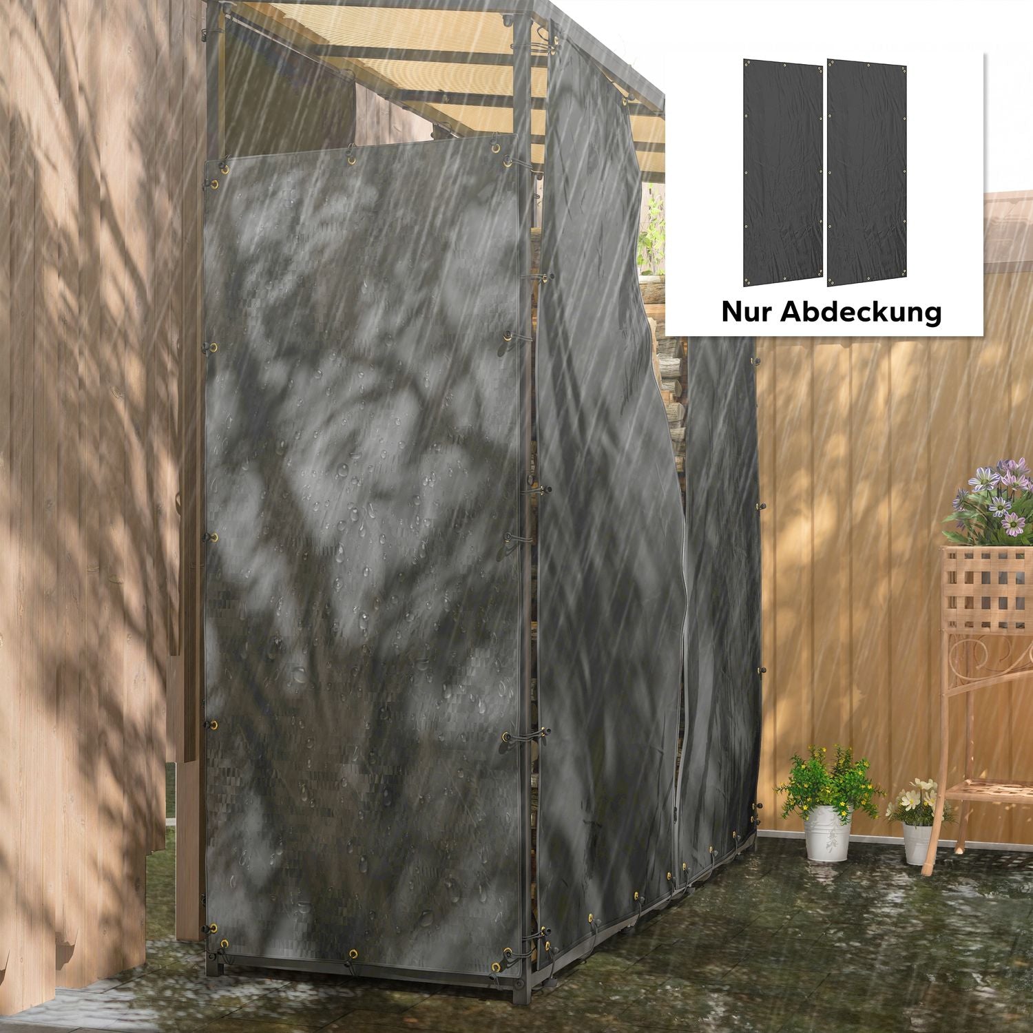 Vattentäta vedhyllor, set om 2, 148 x 62 cm