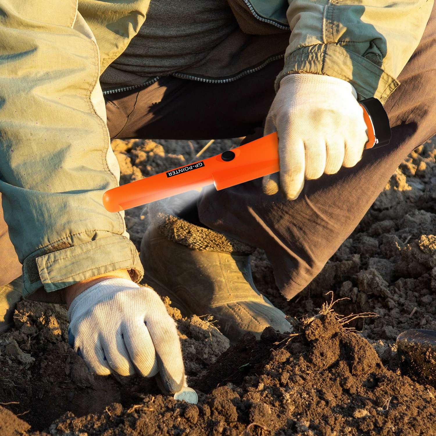 Vattentät bärbar metalldetektor för vuxna med LED-indikator