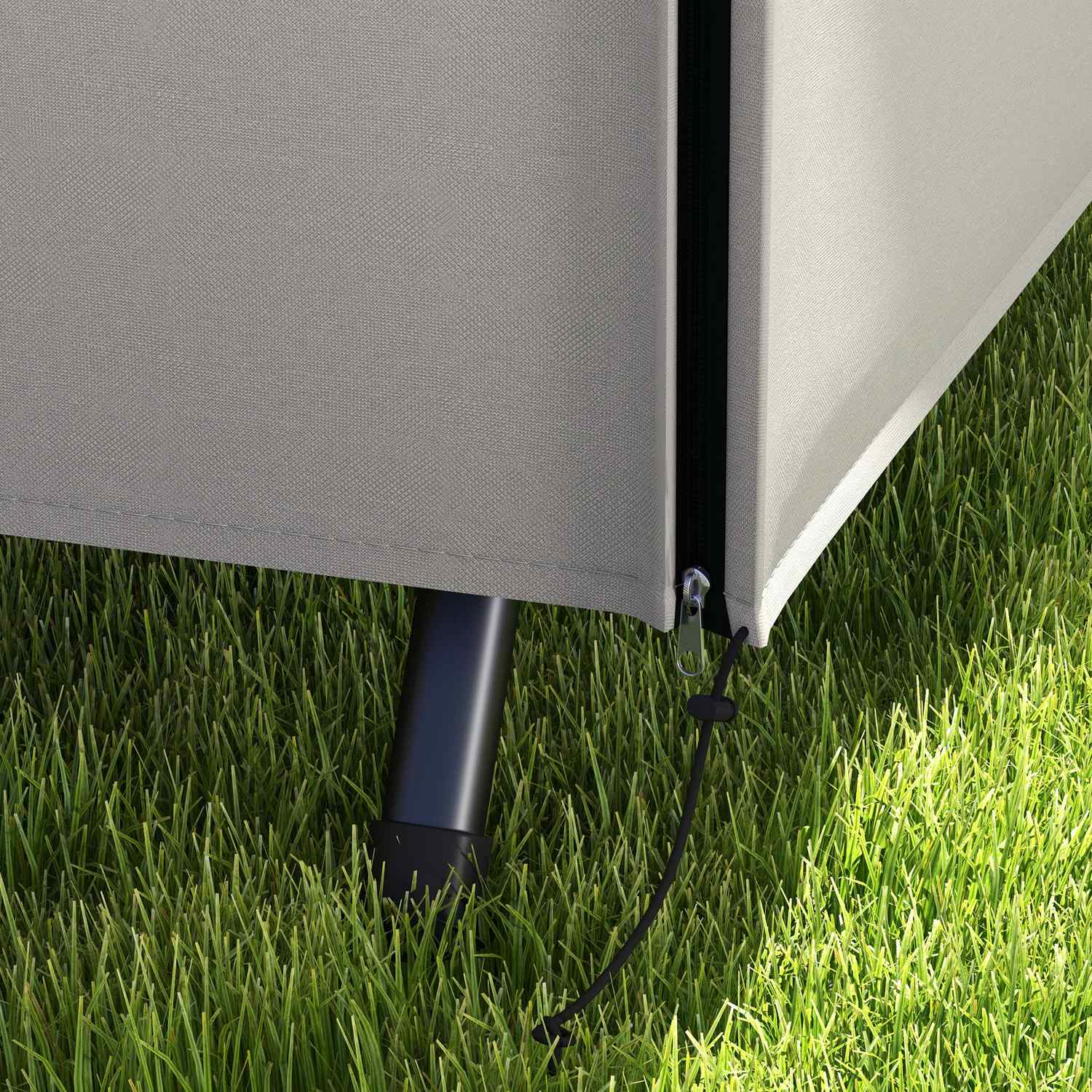 Vattentät trädgårdsgunga, solskydd, grå, 205x124x164 Cm