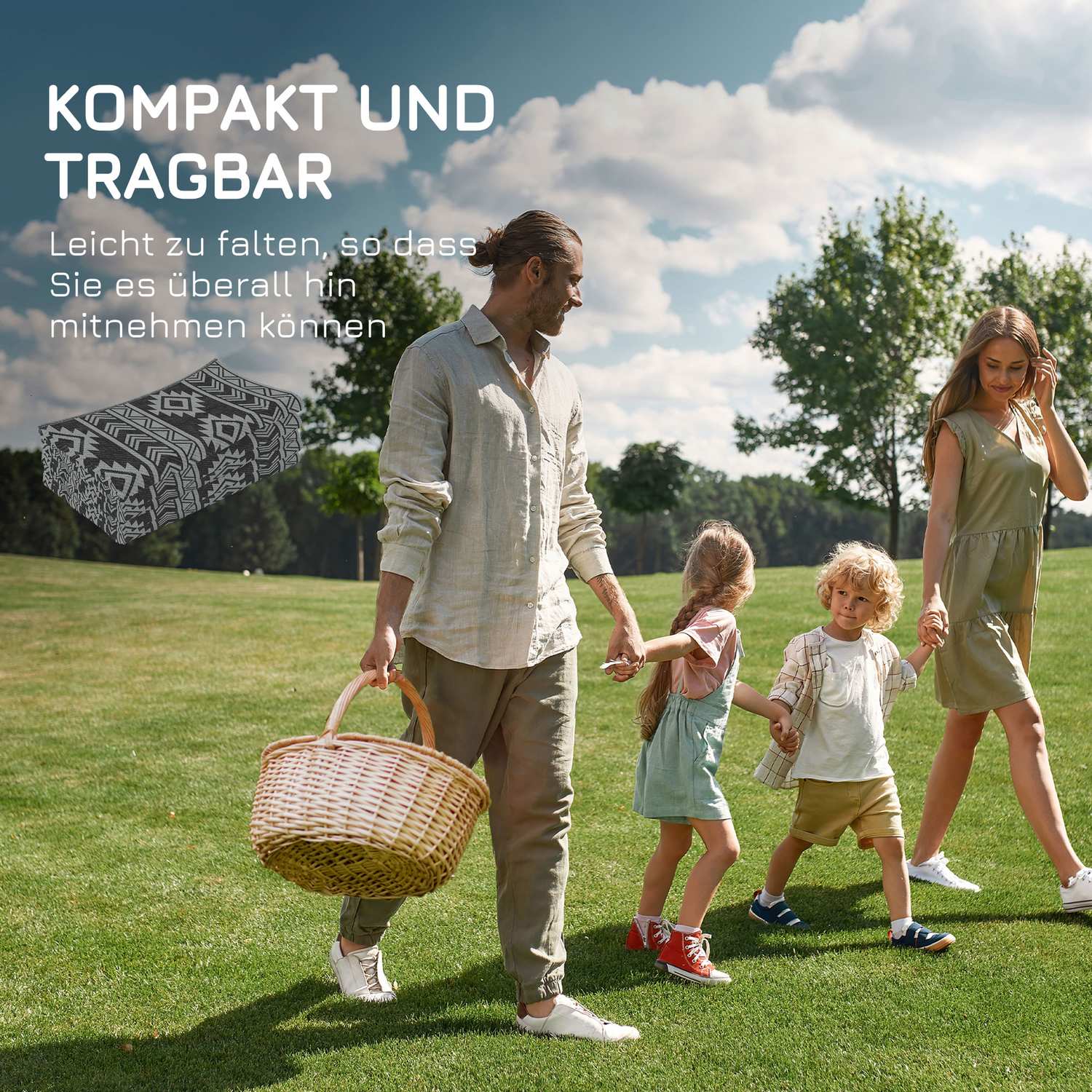 Vattentät utomhusplastmatta - Dubbelsidig, 182x274cm