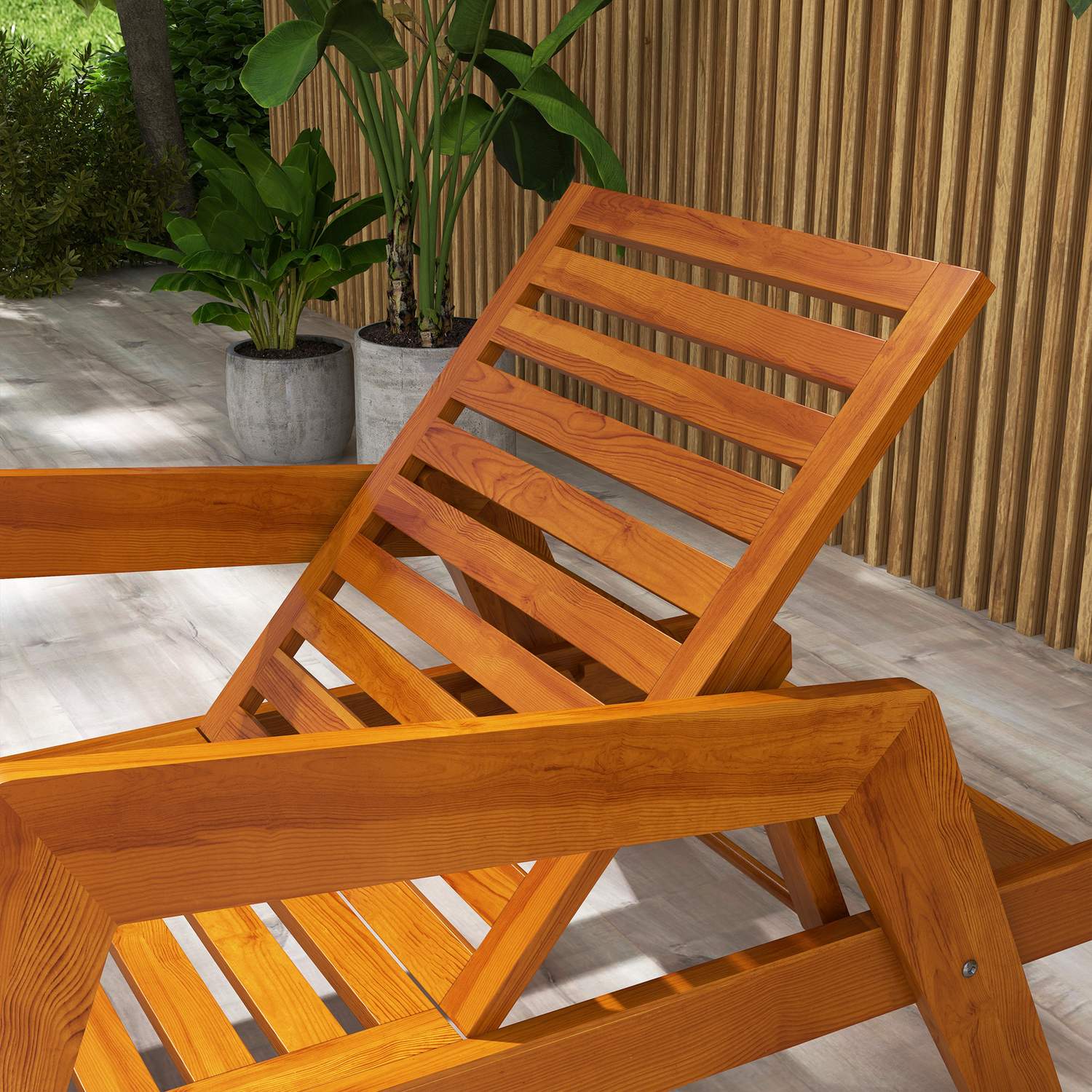 Väderbeständig Trädgårdssolstol – Orange, 66x190 cm