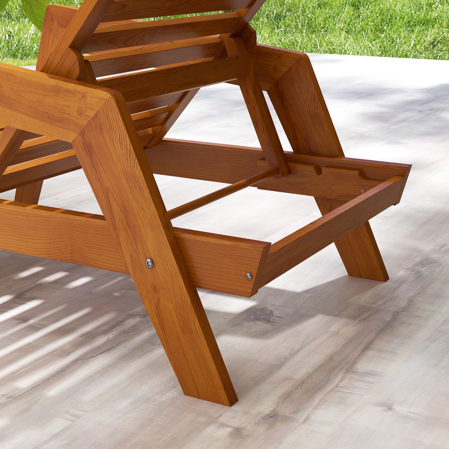 Väderbeständig Trädgårdssolstol – Orange, 66x190 cm