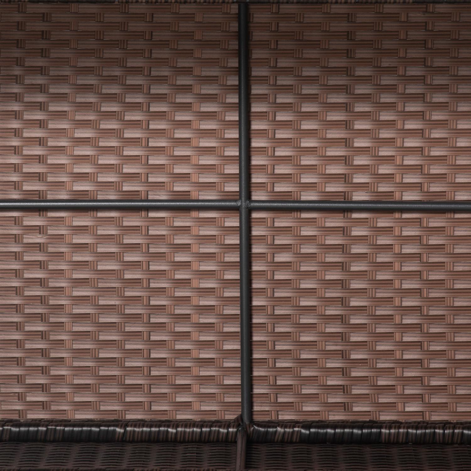 Väderbeständigt utomhussoffbord i polyrotting, brunt, 85x50x39 Cm