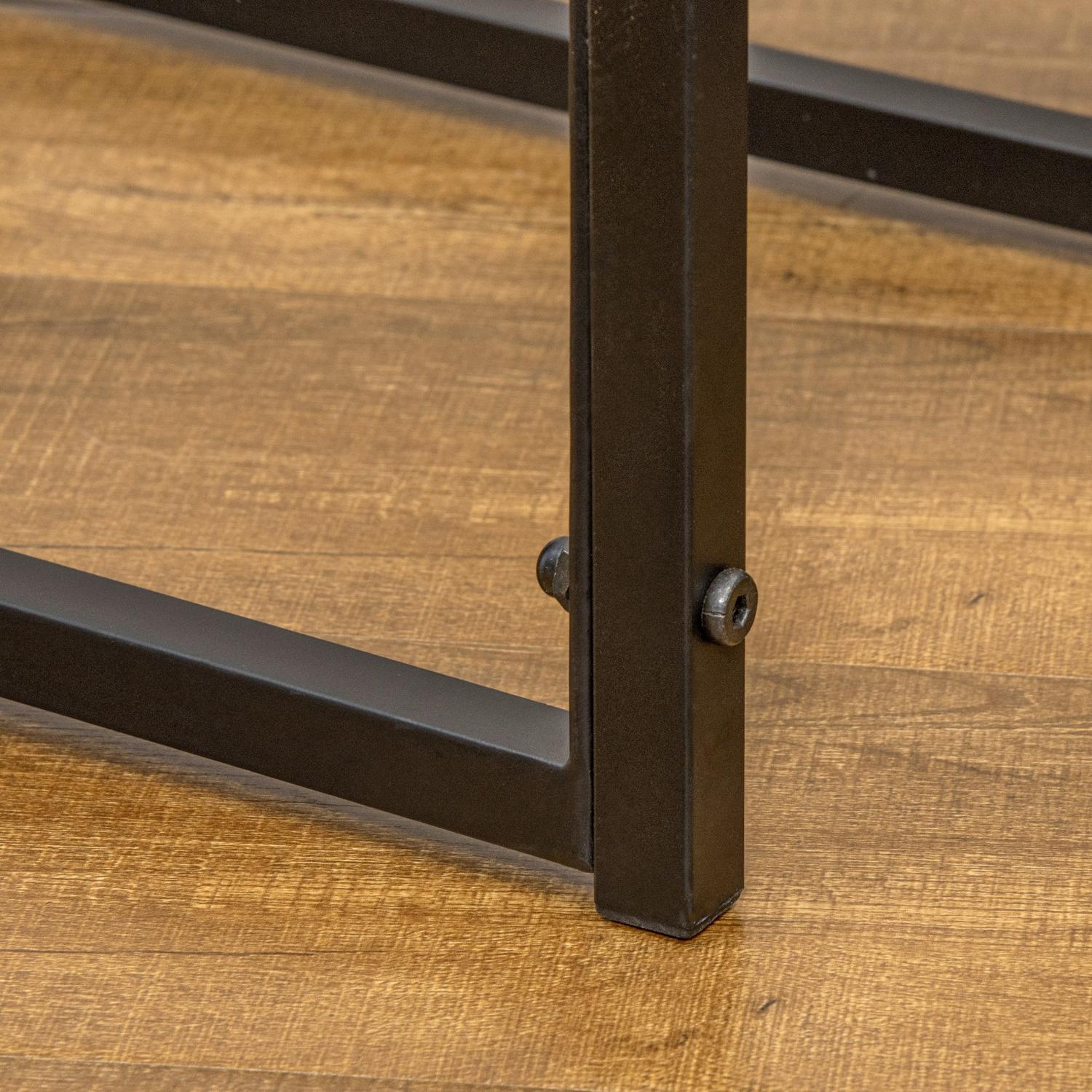 Vedställ, 2-lagers metall med krokar, 84x33x76 cm