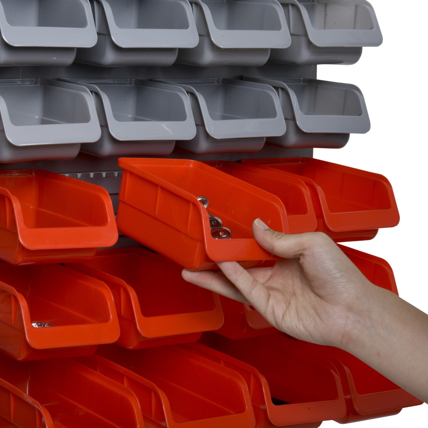 Verktygshållare för vägg, Röd/Grå, 63,5x22,5x95,5 cm