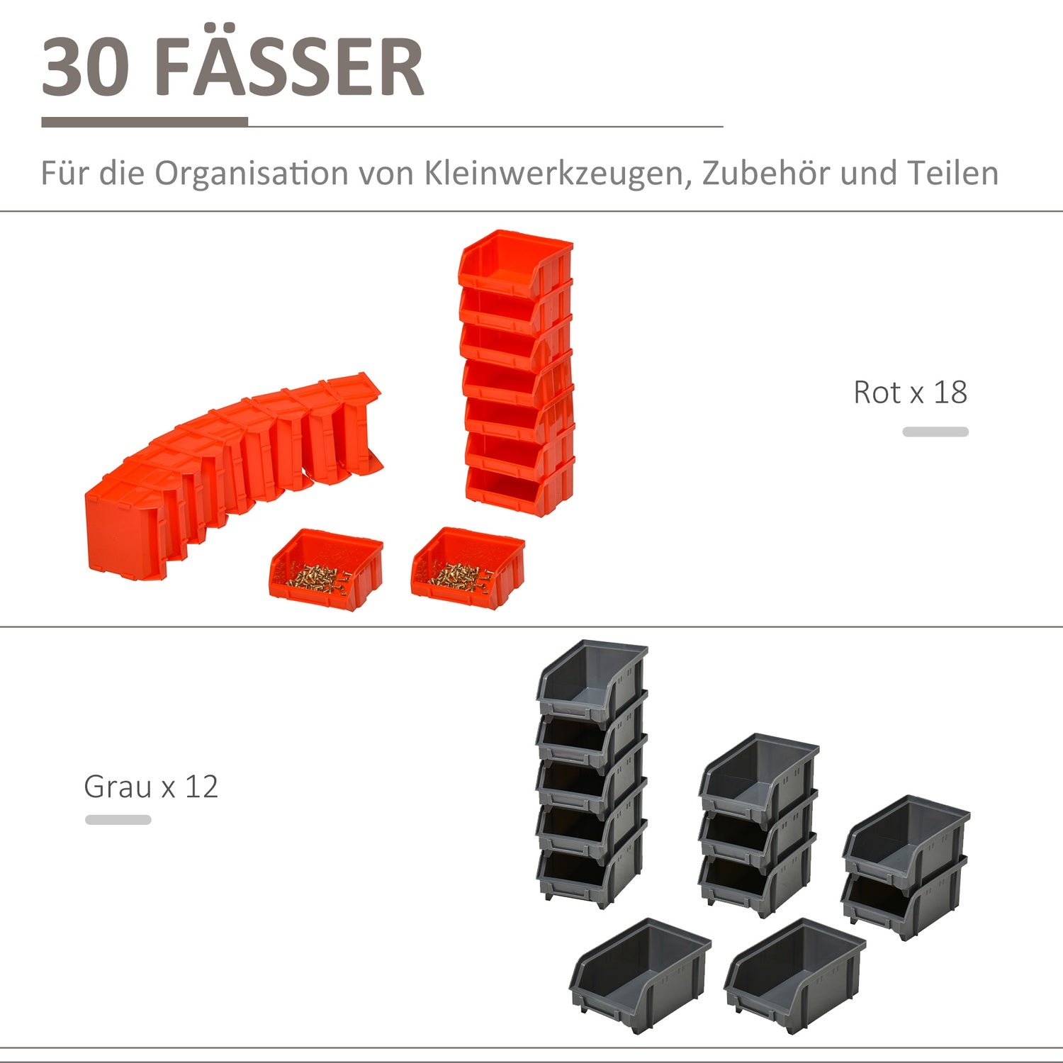 Verktygshållare – Öppna förvaringslådor, 2 storleksalternativ