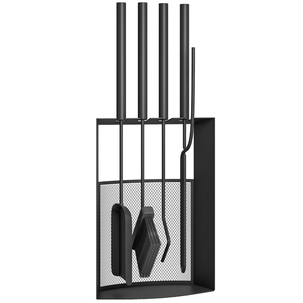 Haardgereedschapsset, 5-delig, metaal, zwart