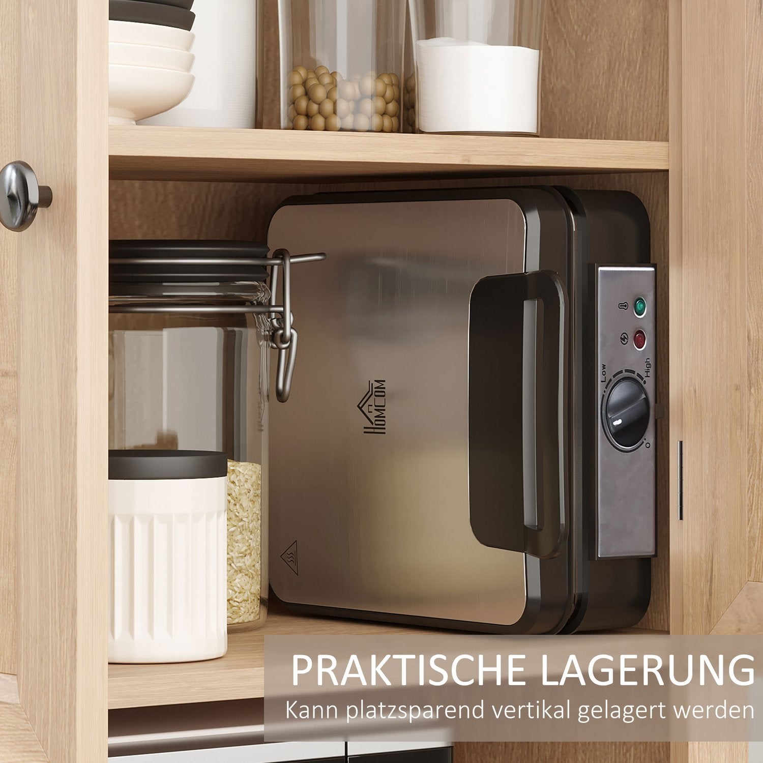 Våffelbryggare, non-stick, justerbar temperatur, svart, 1200W