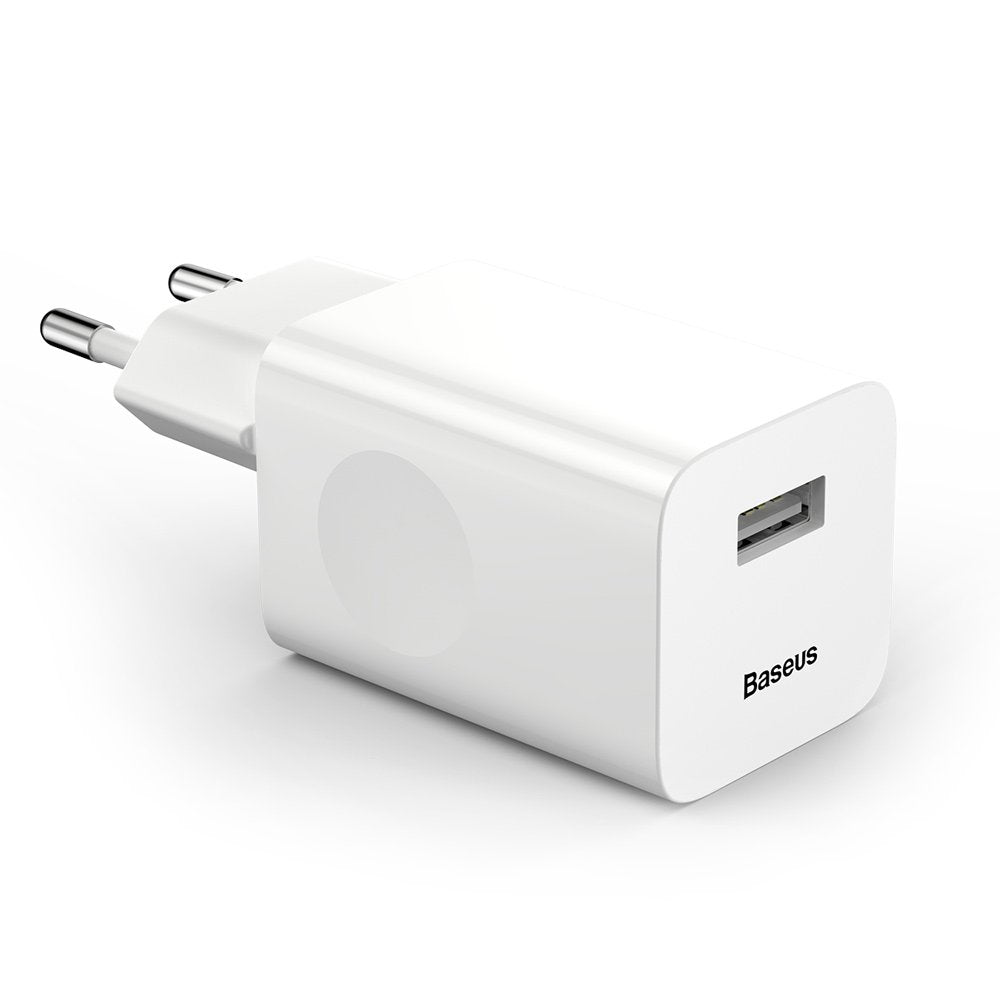 Väggladdare, nätaggregat för USB Quick Charge 3.0 kabel, vit