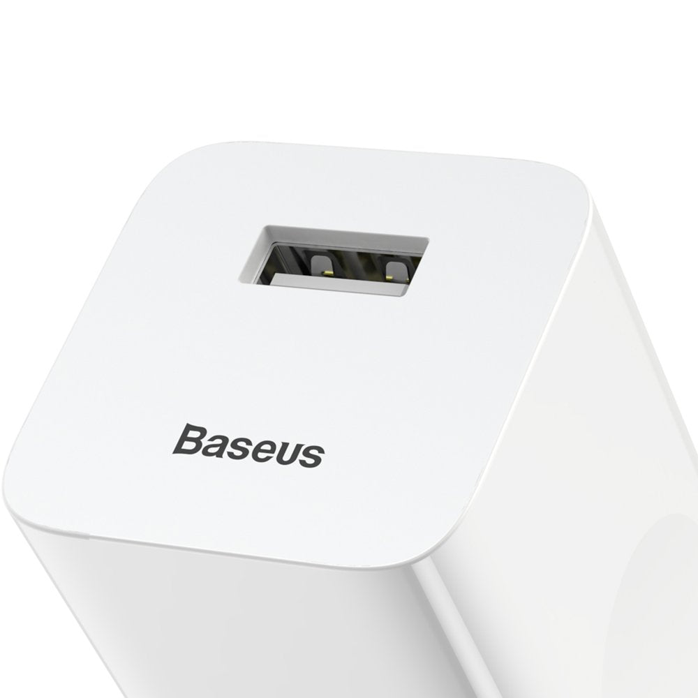 Väggladdare, nätaggregat för USB Quick Charge 3.0 kabel, vit