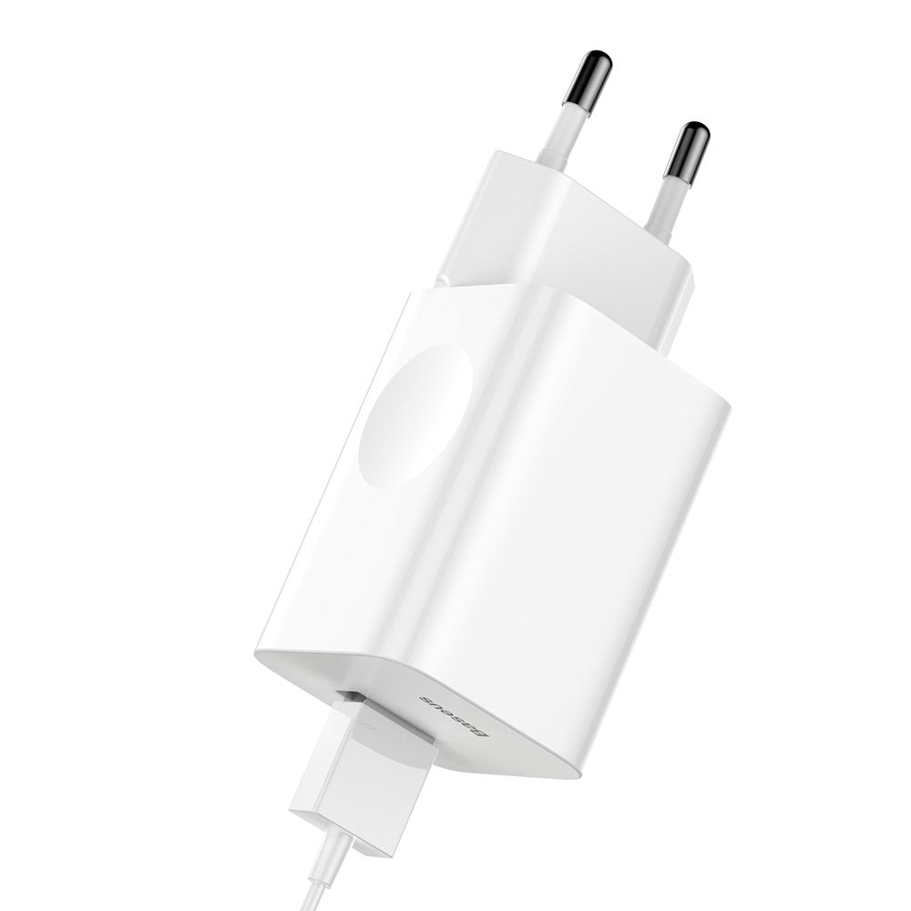 Väggladdare, nätaggregat för USB Quick Charge 3.0 kabel, vit