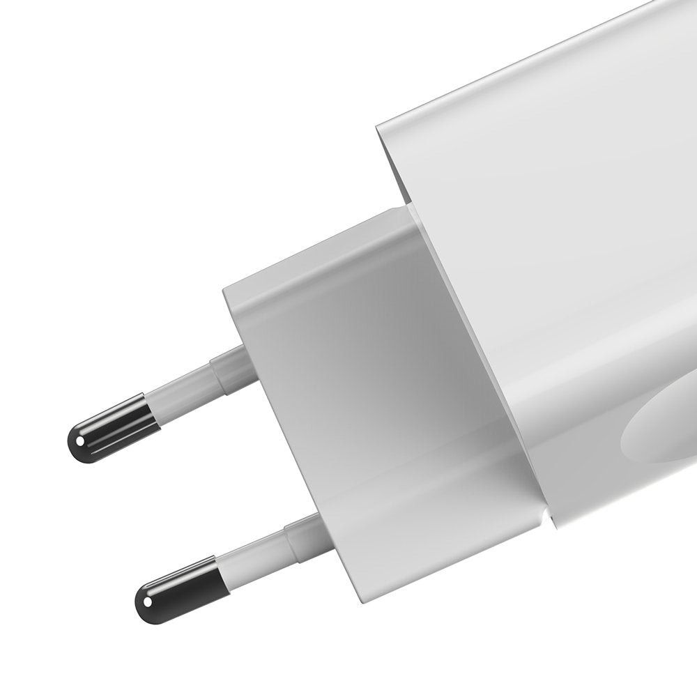 Väggladdare, nätaggregat för USB Quick Charge 3.0 kabel, vit