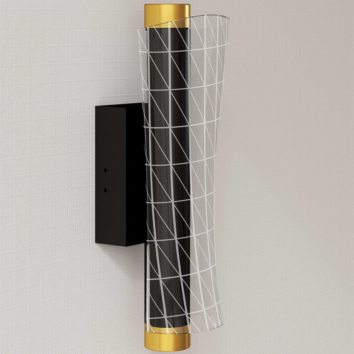 Vägglampset, geometrisk design, 3 ljusfärger, 9W LED