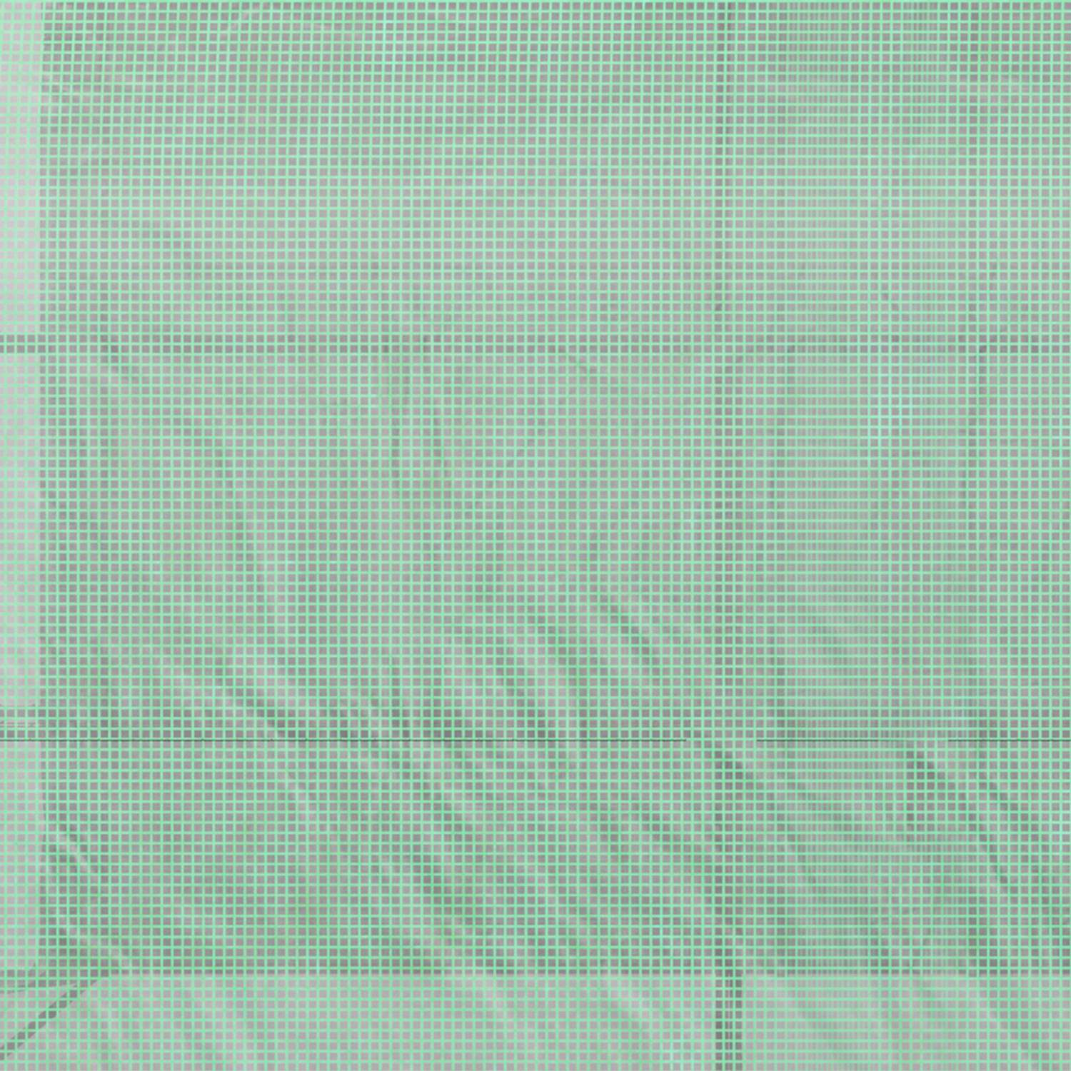 Väggmonterat växthus i stål med hyllor och fönster