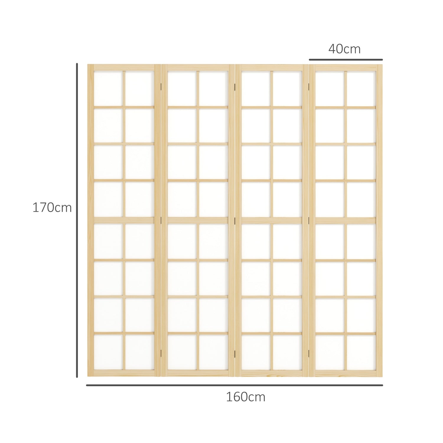 Vikbar Room Divider Privacy Screen, Natural - 160x170 cm