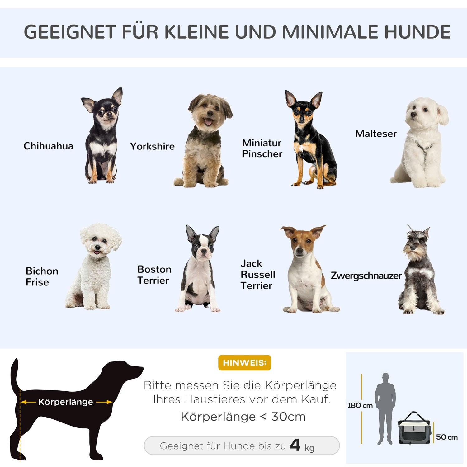 Vikbar hundtransportväska med kudde, grå/svart