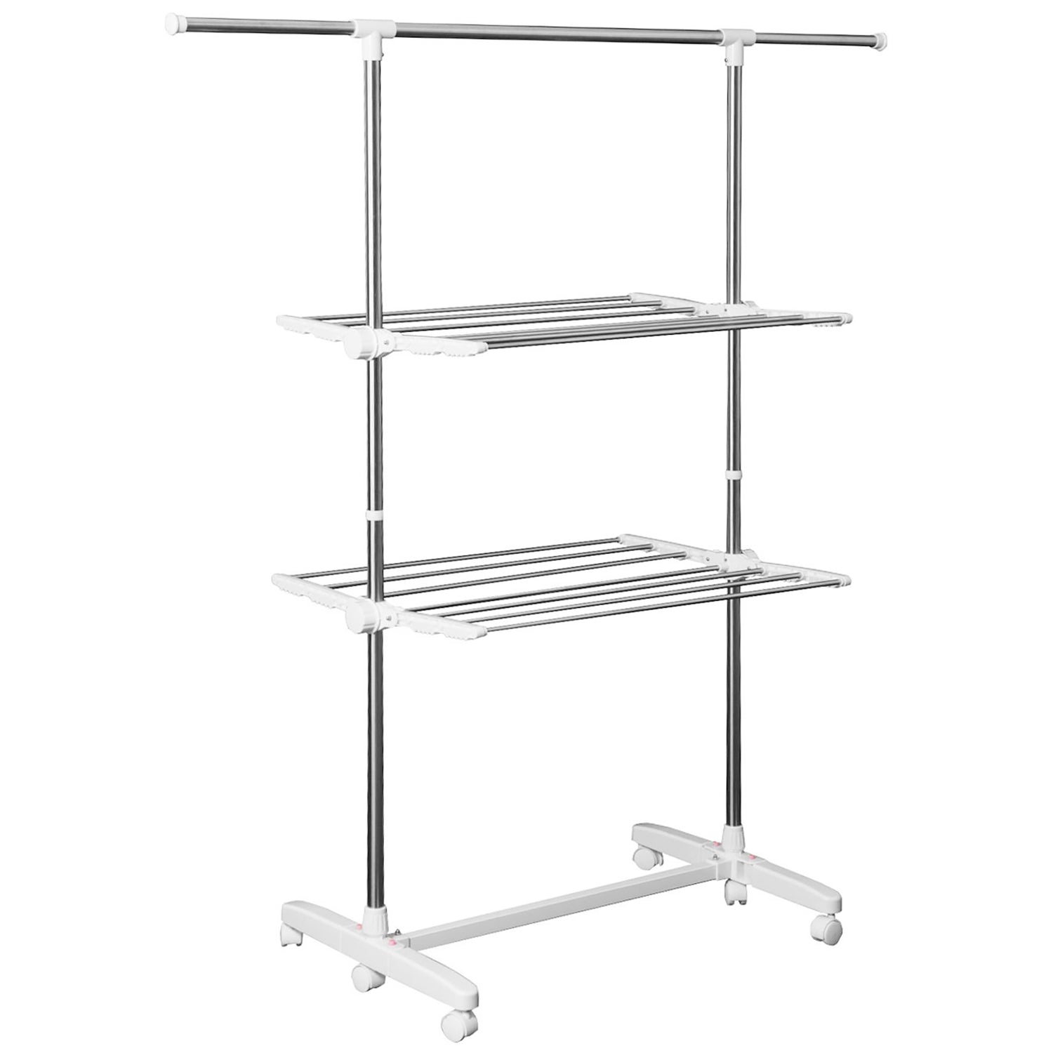 Vikbart klädluftstorn med sidovingar, 2 nivåer